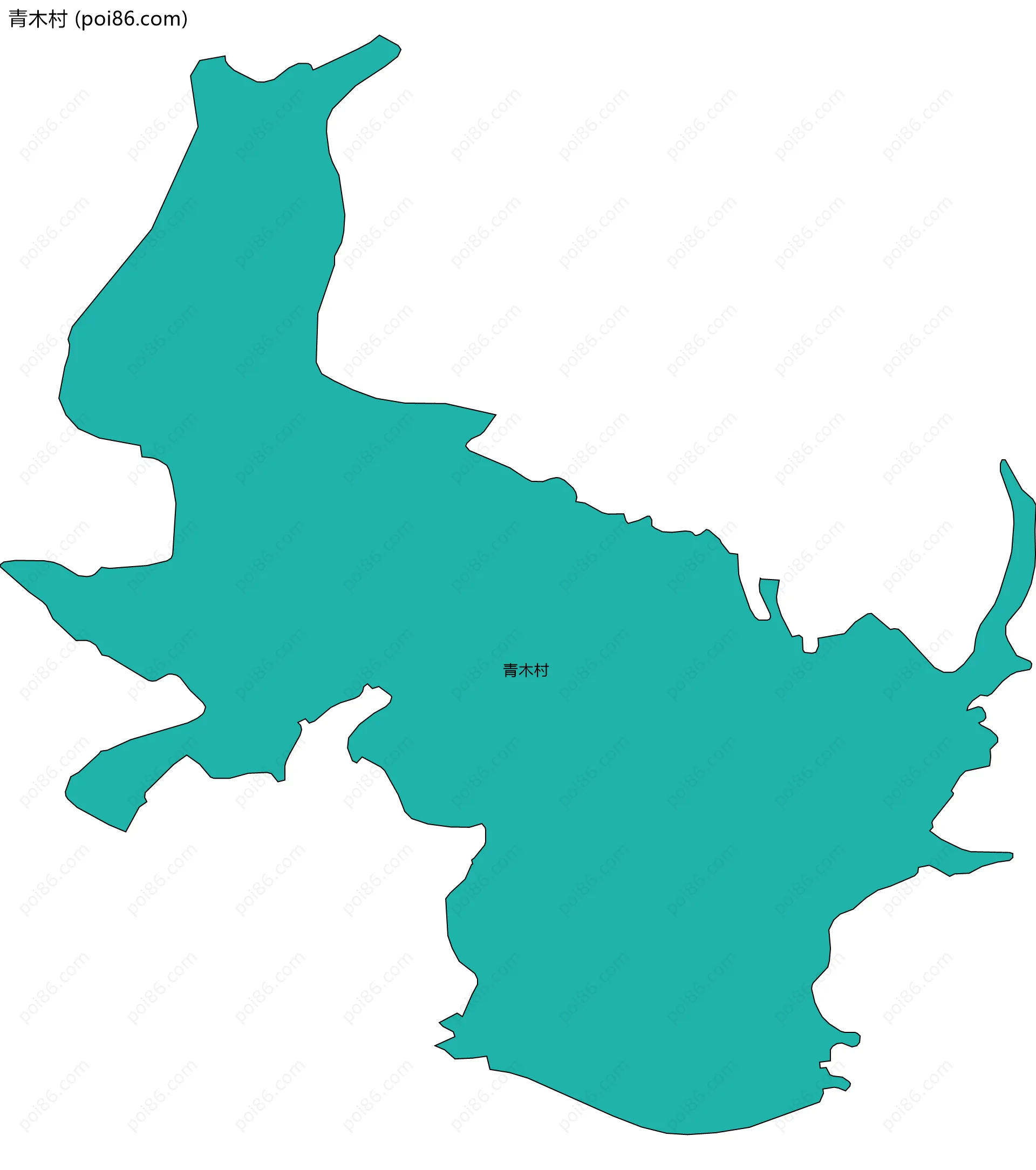 青木村边界地图