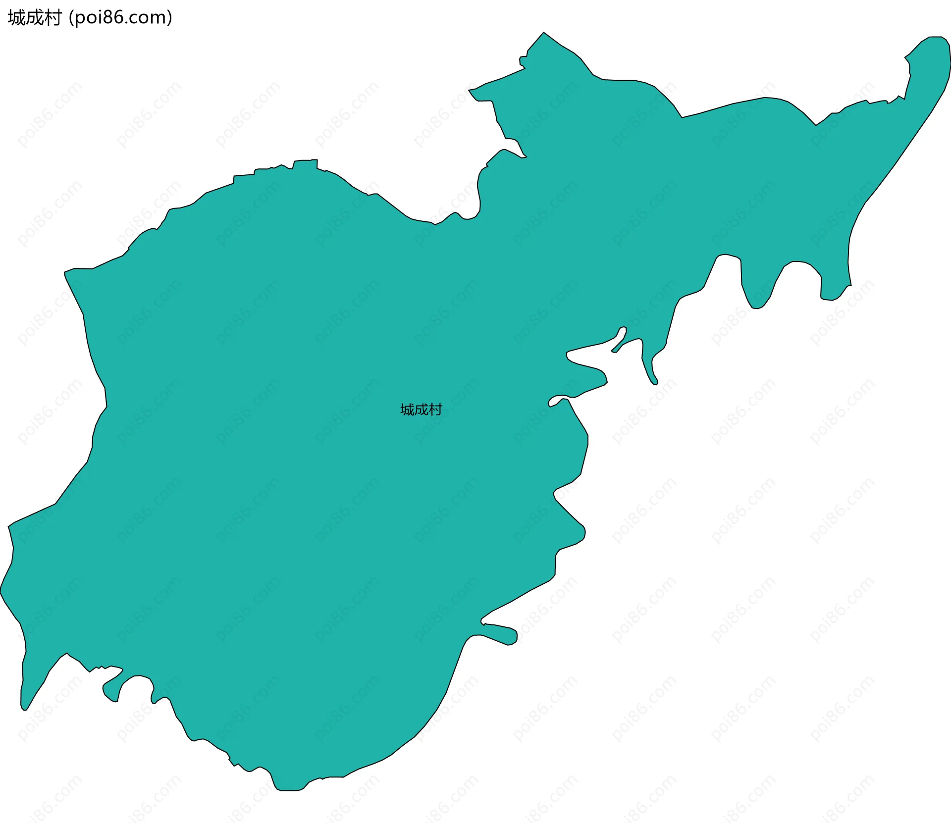 城成村边界地图