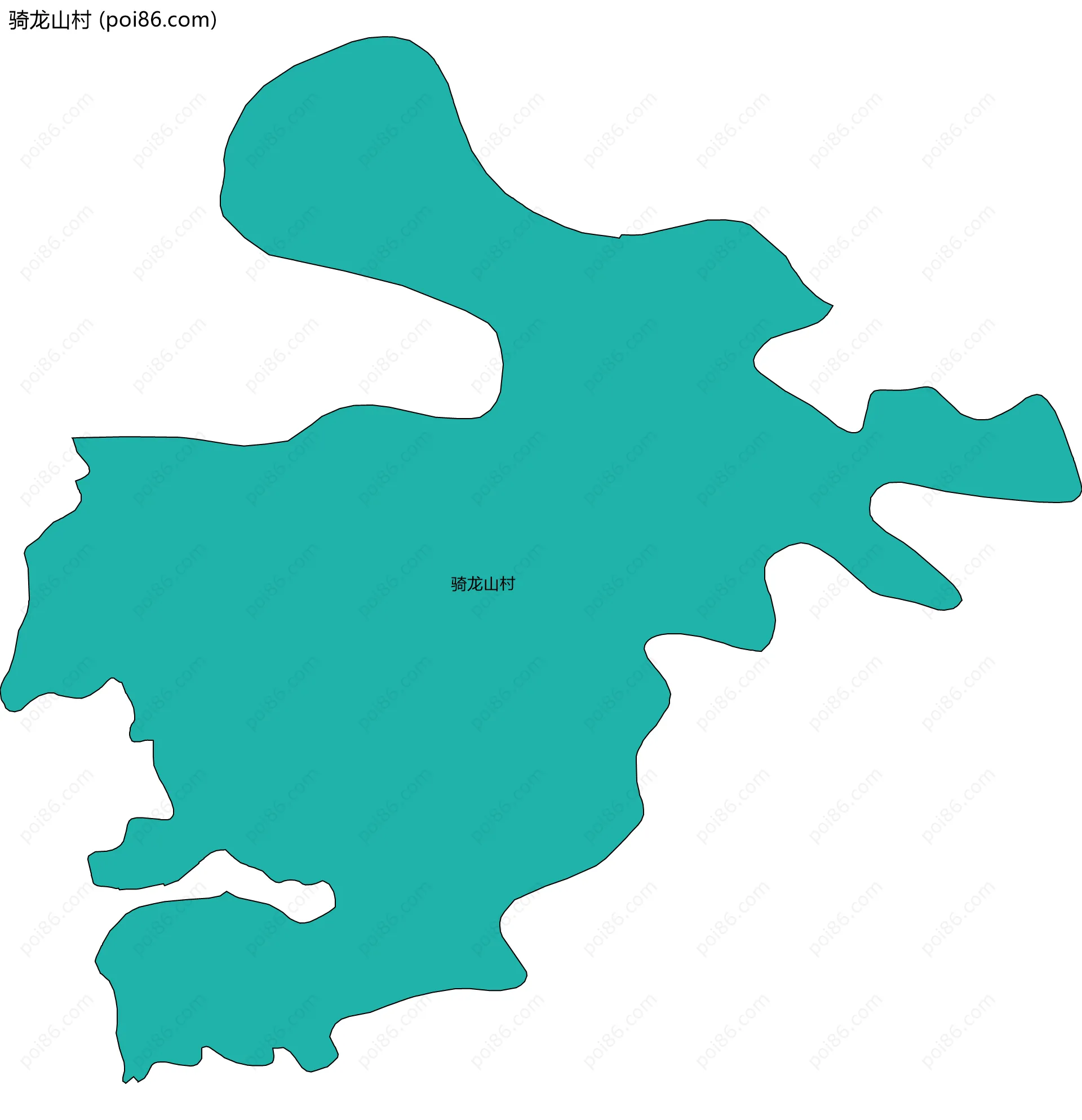 骑龙山村边界地图