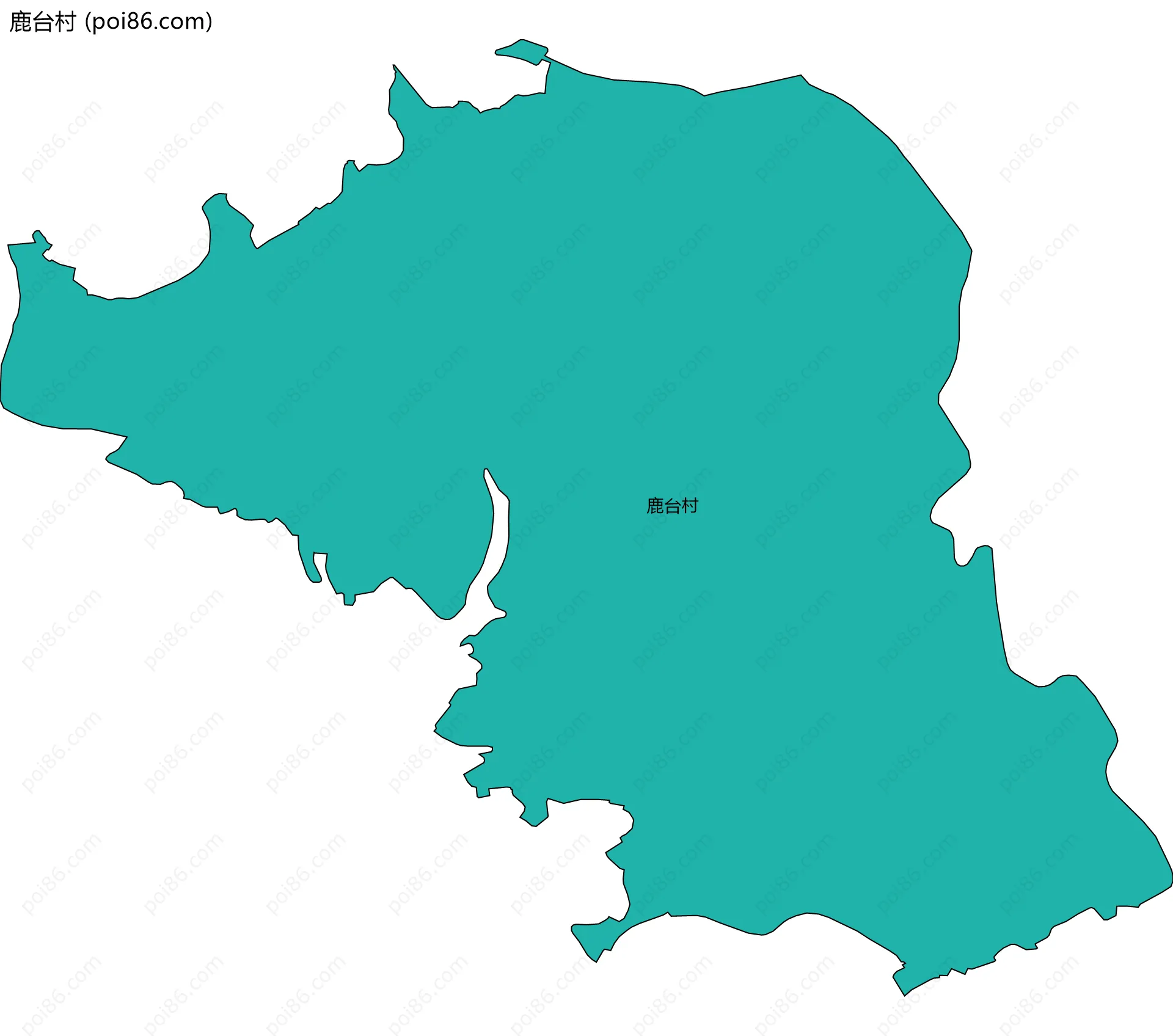 鹿台村边界地图