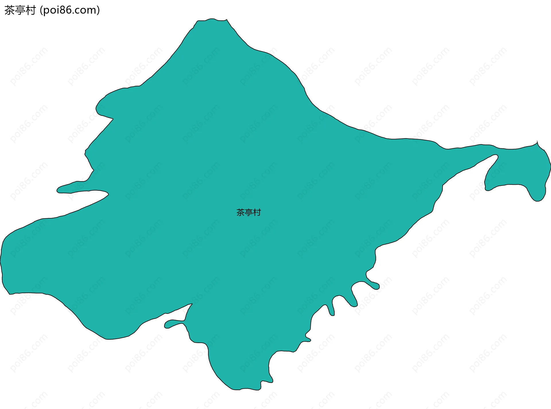 茶亭村边界地图