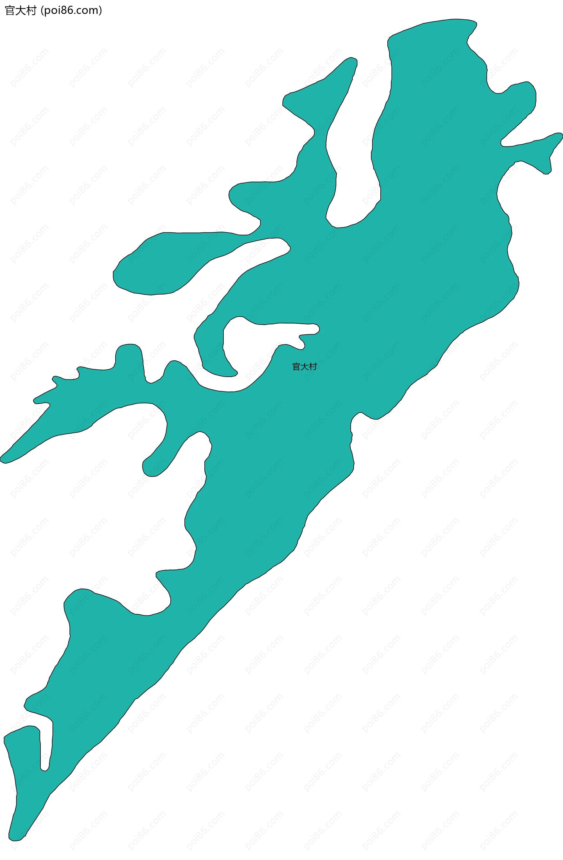 官大村边界地图