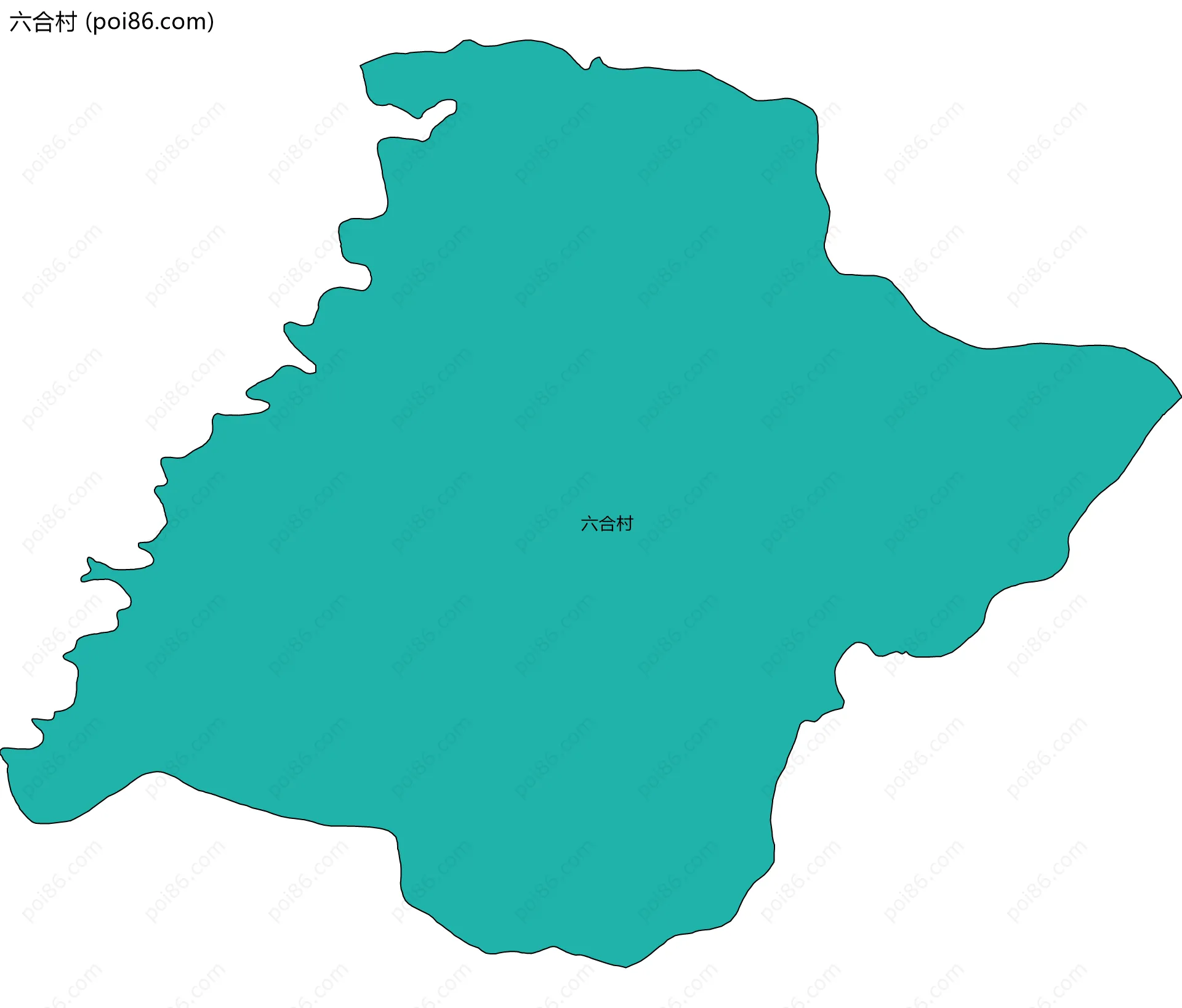 六合村边界地图