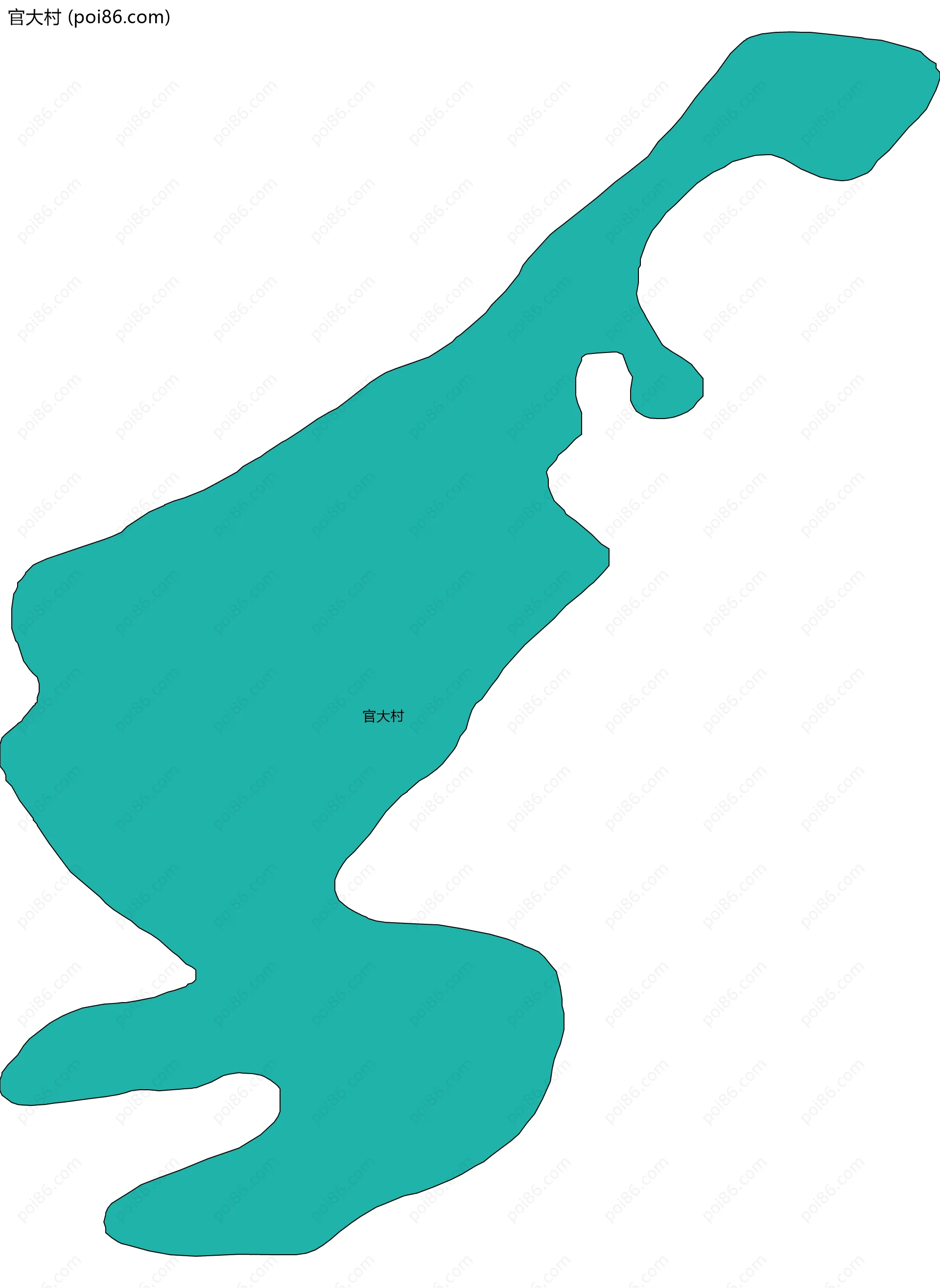 官大村边界地图