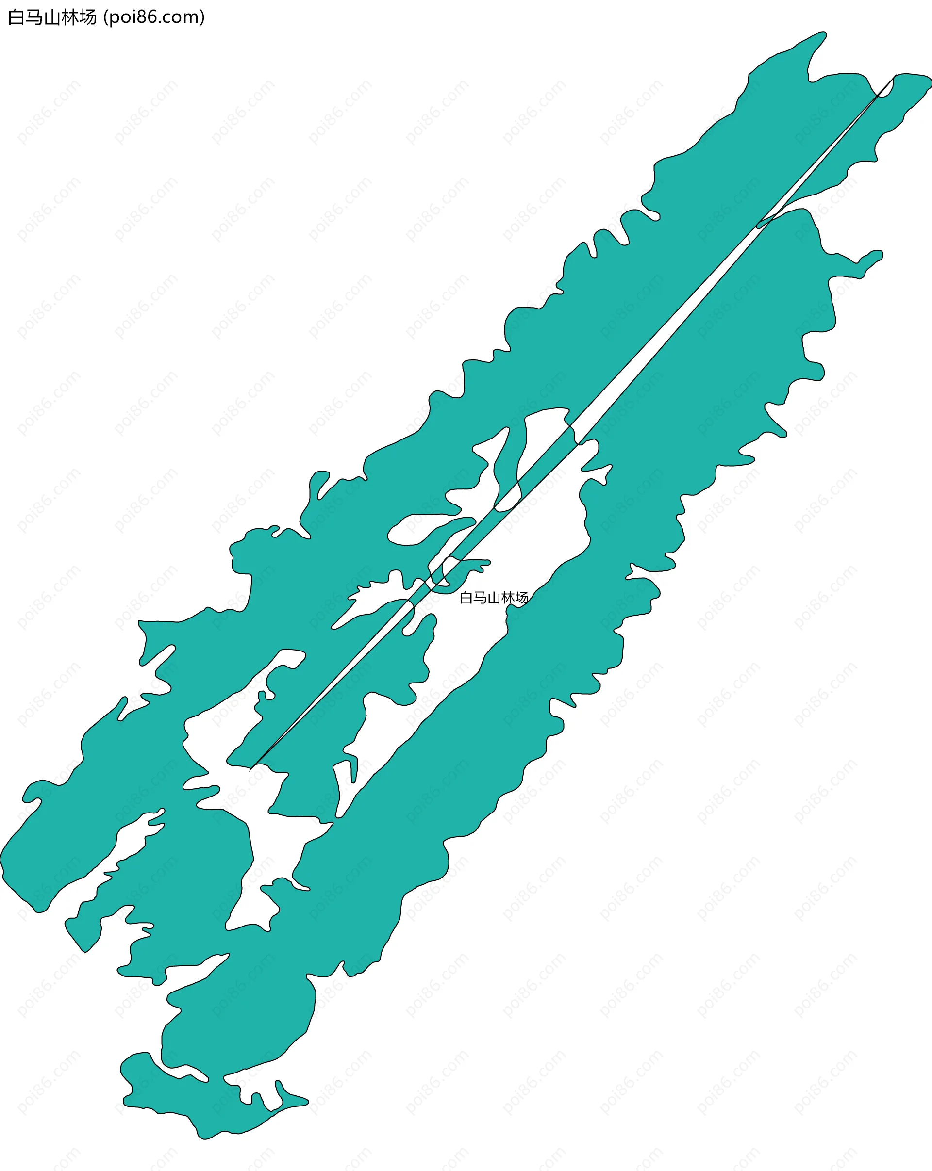白马山林场边界地图