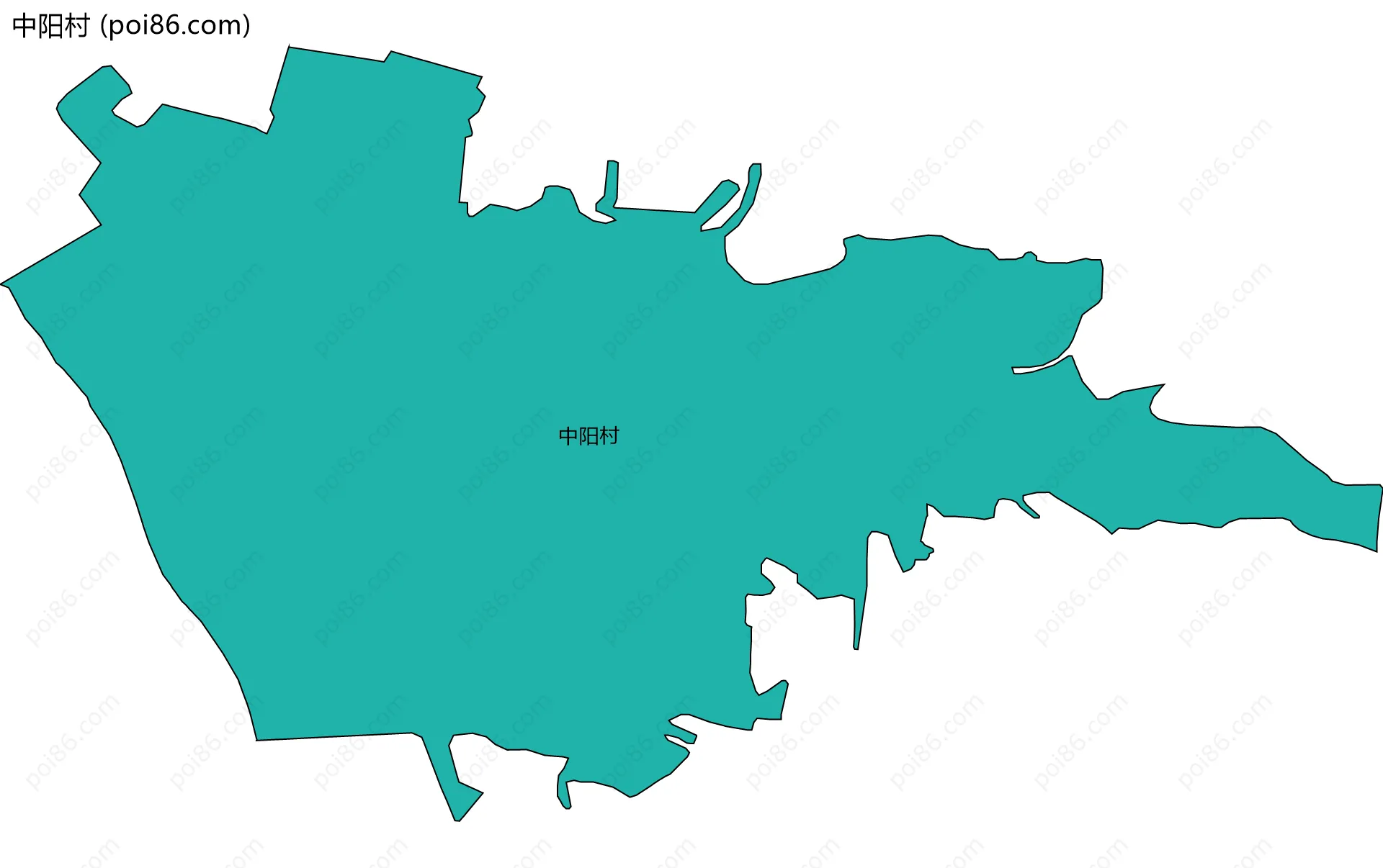 中阳村边界地图