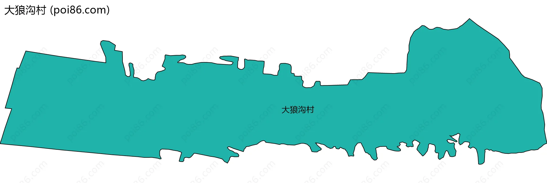 大狼沟村边界地图