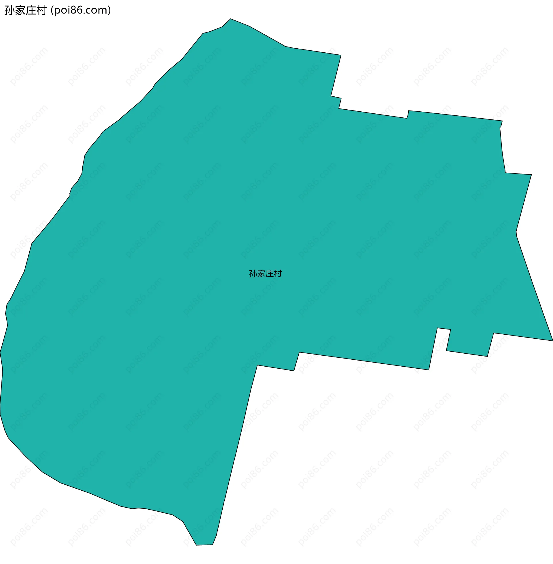 孙家庄村边界地图