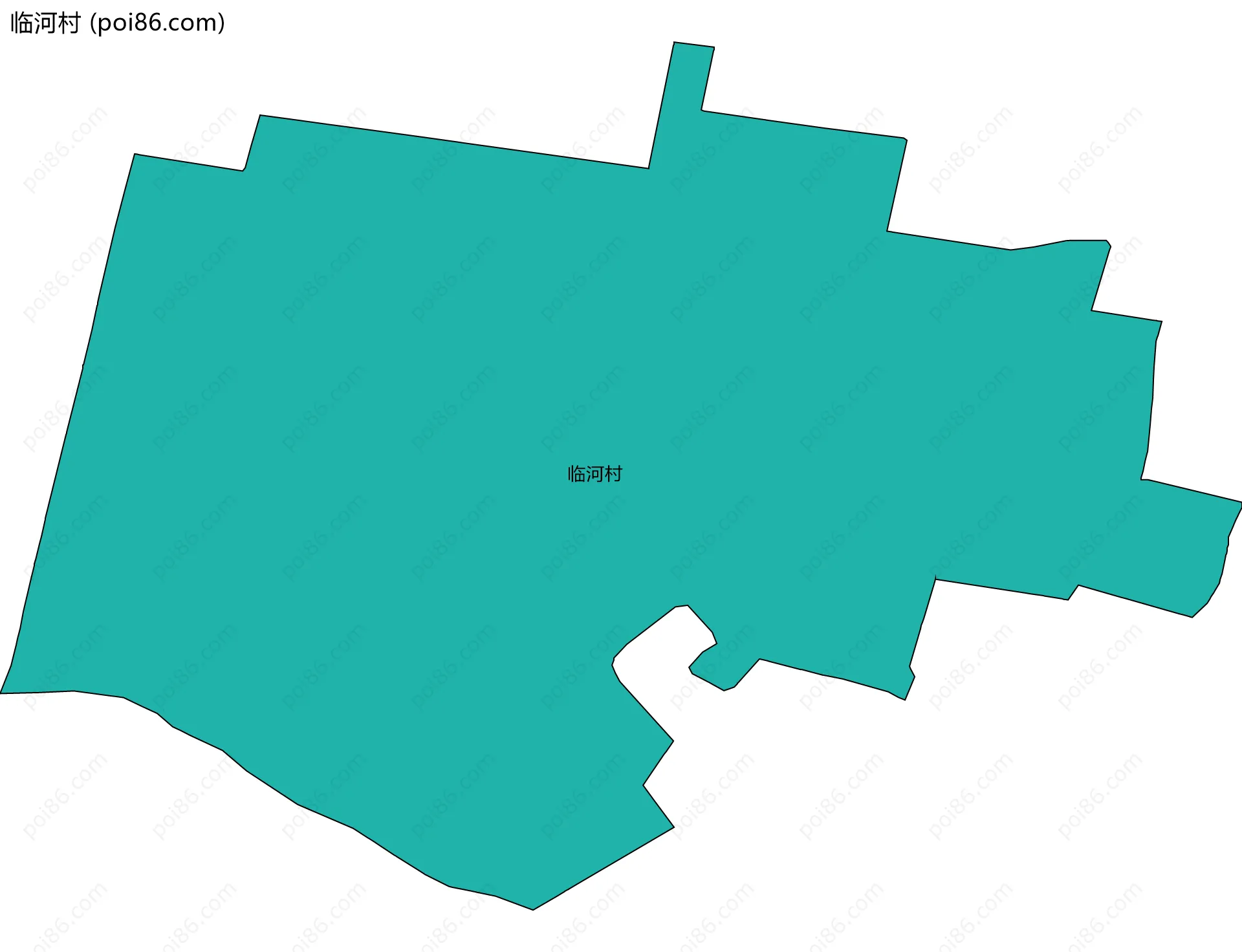 临河村边界地图