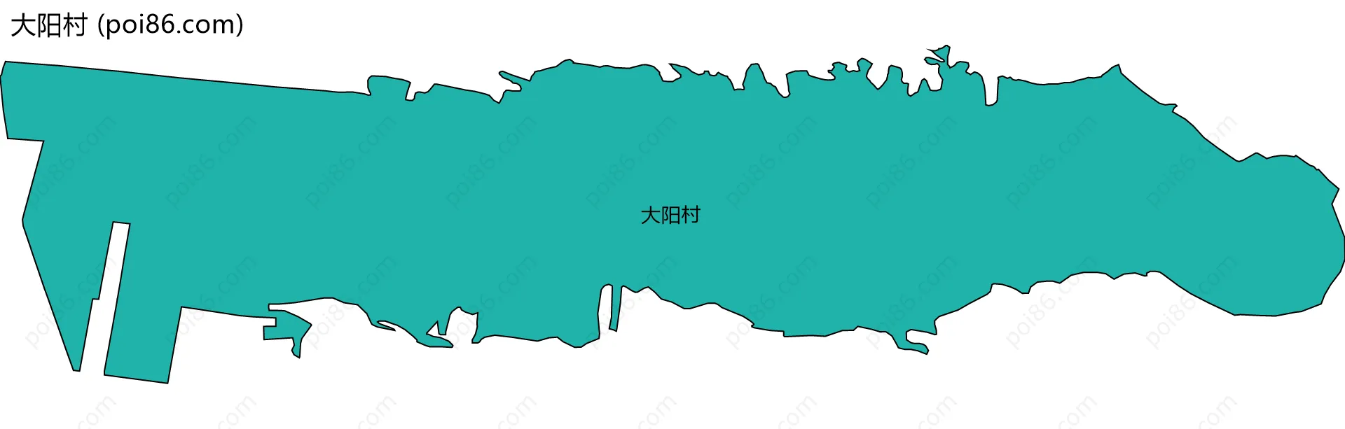 大阳村边界地图