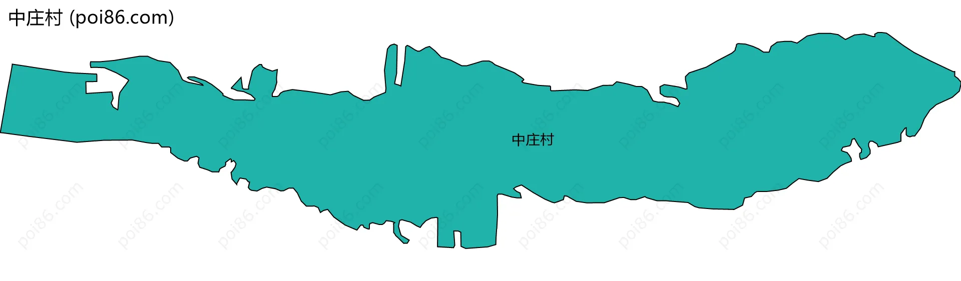 中庄村边界地图