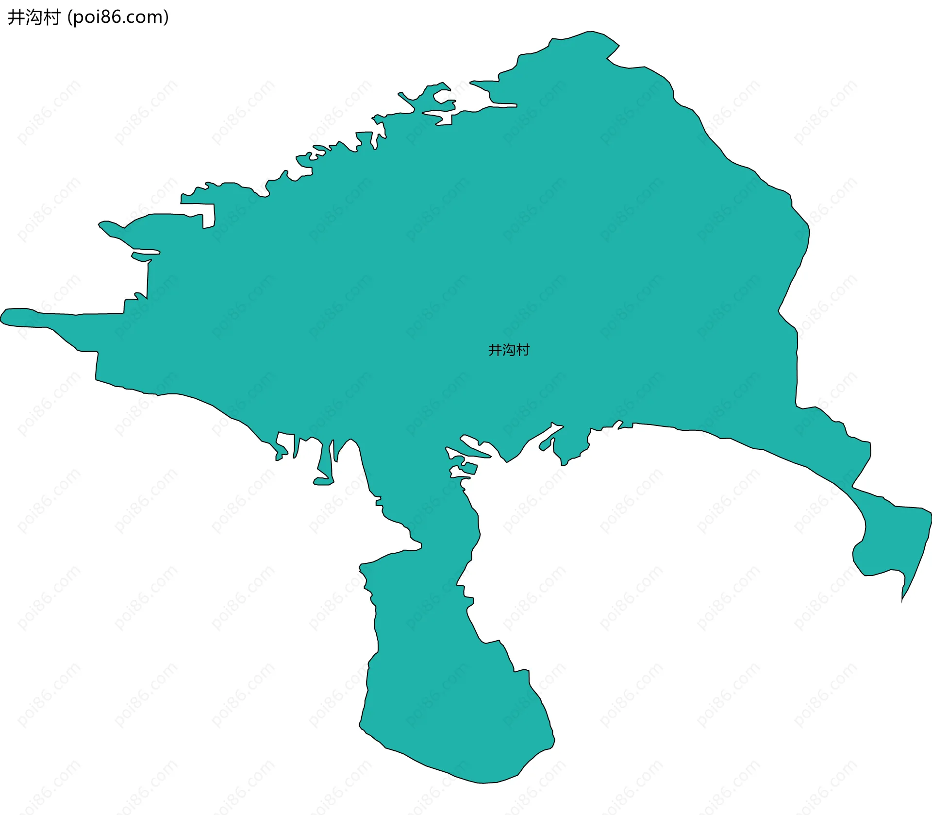 井沟村边界地图