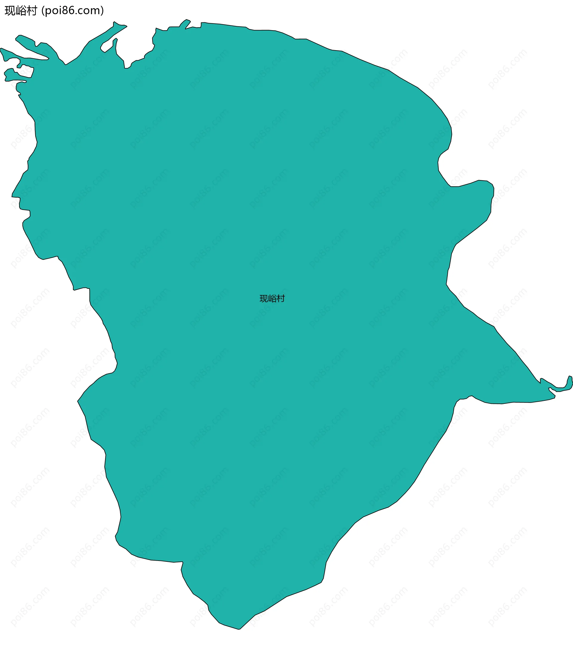 现峪村边界地图