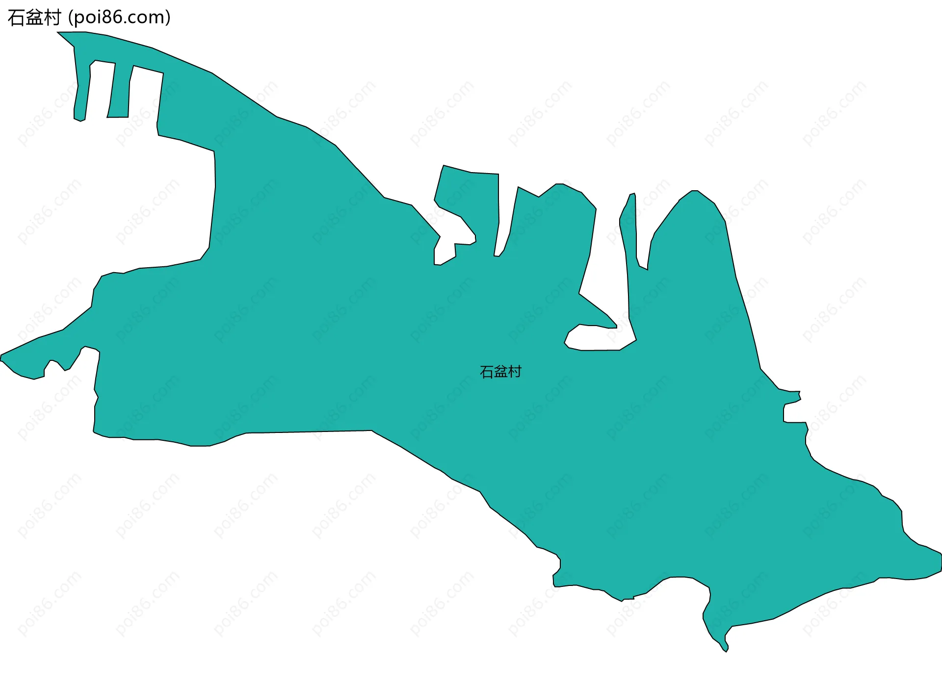 石盆村边界地图