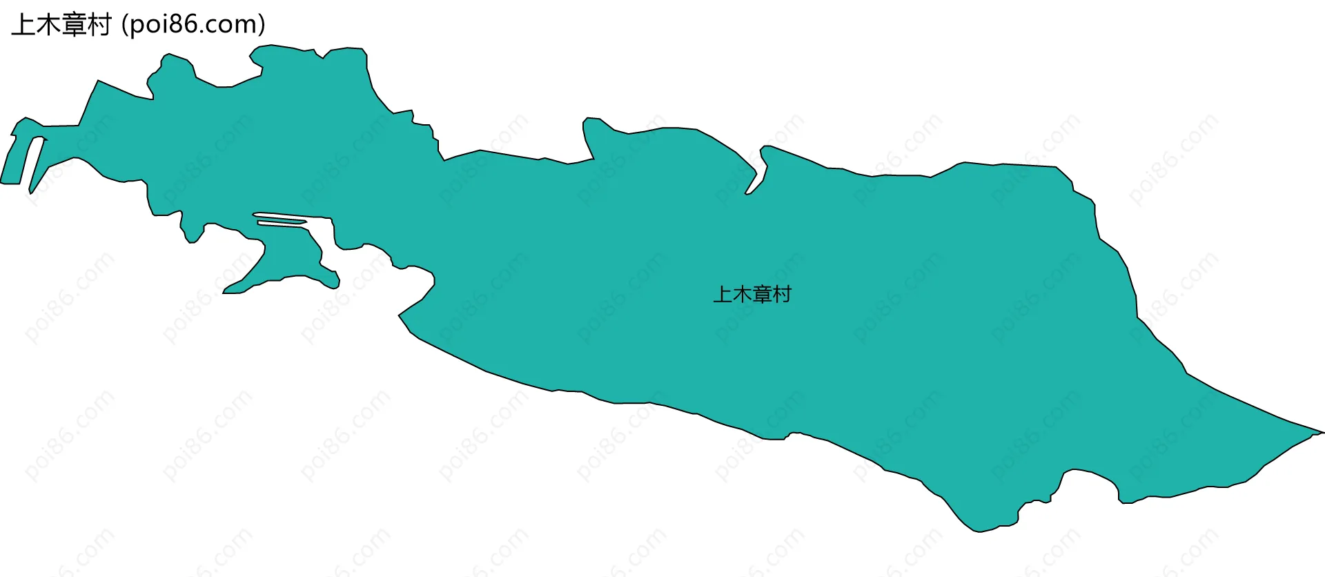 上木章村边界地图