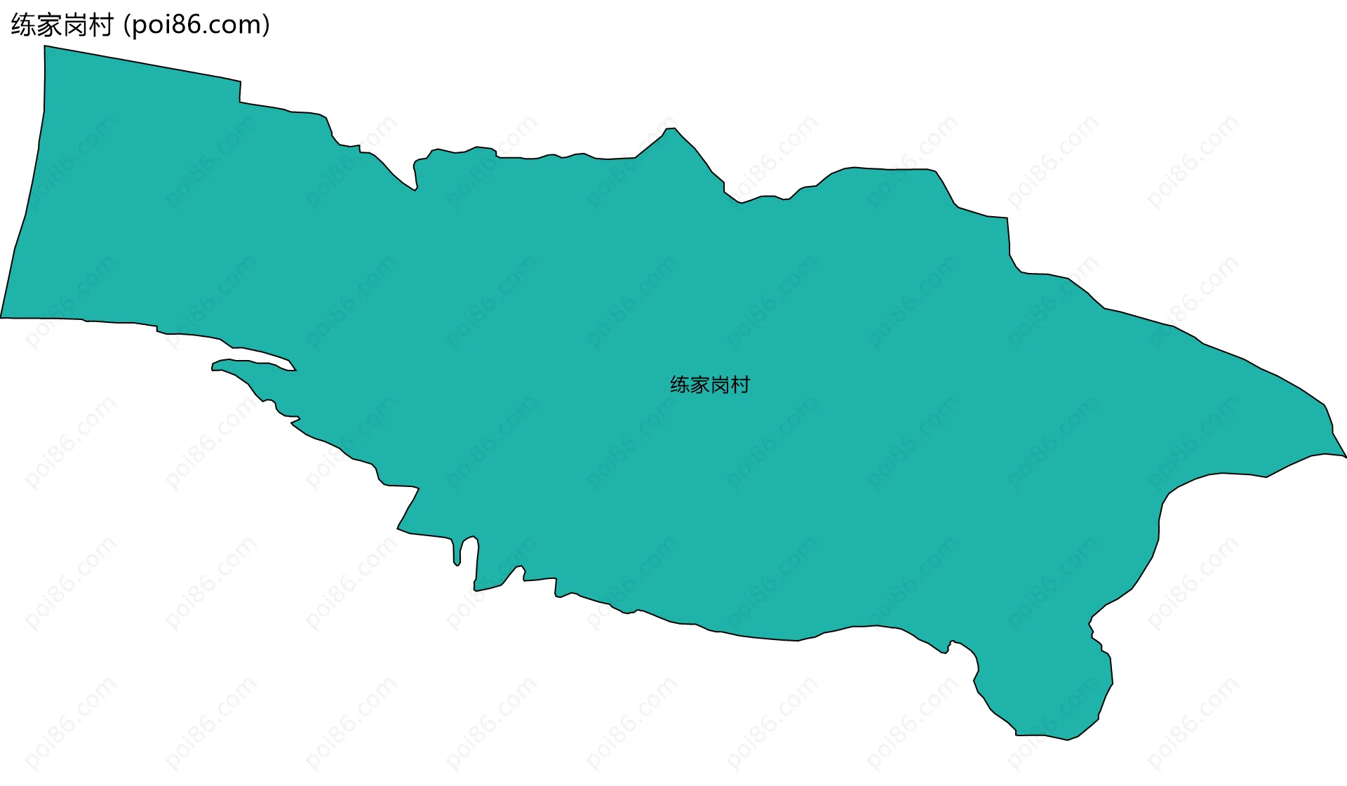 练家岗村边界地图