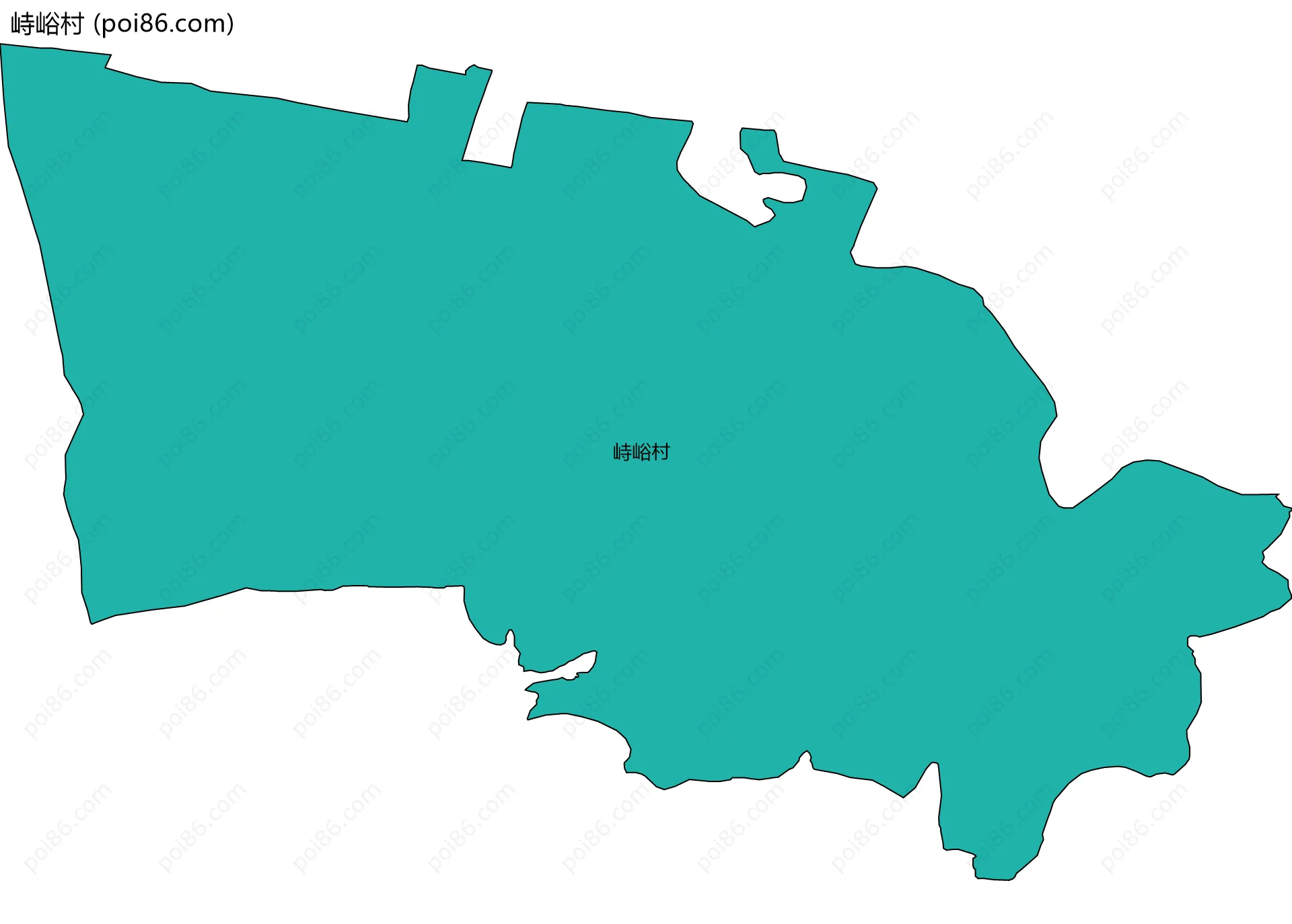 峙峪村边界地图