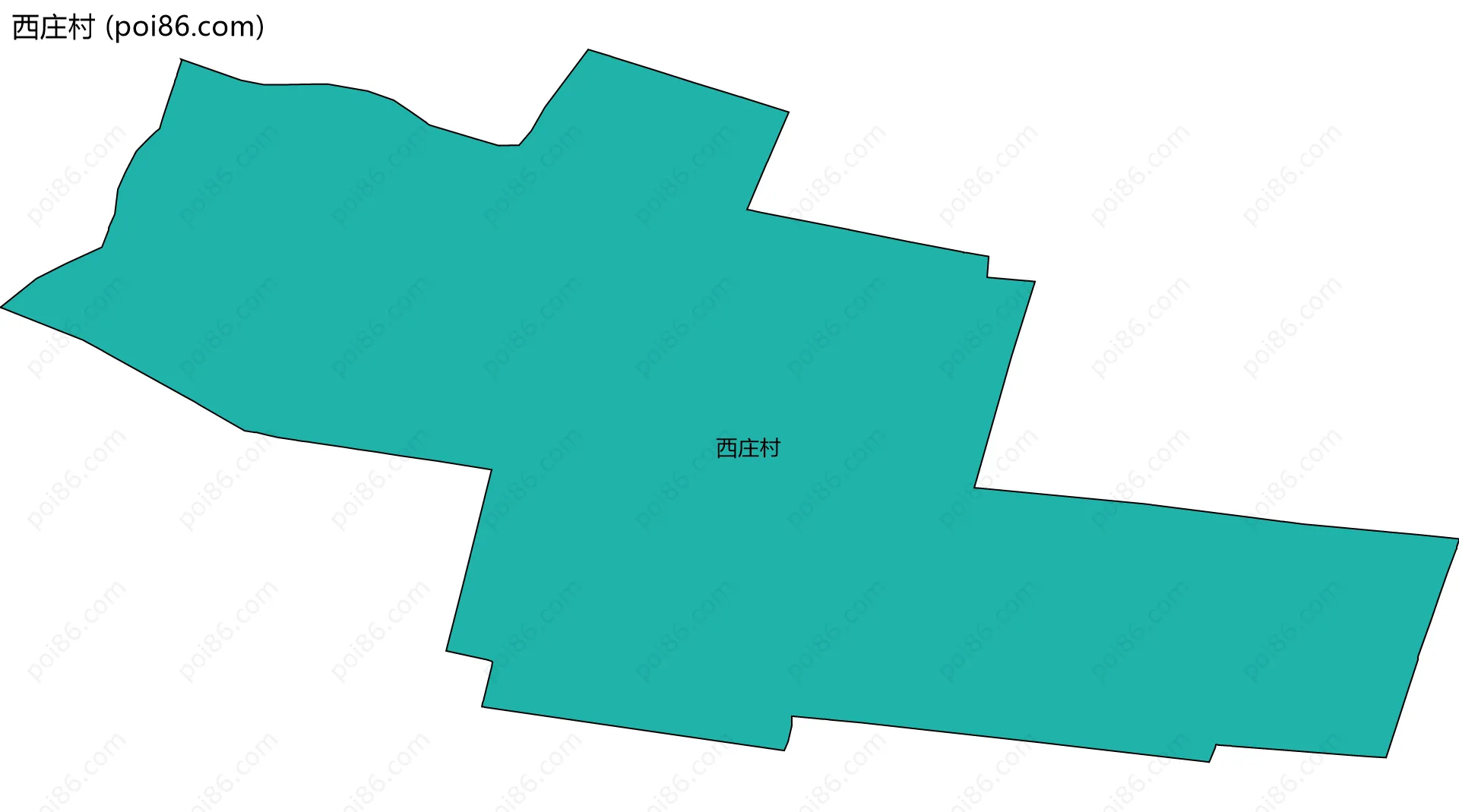 西庄村边界地图