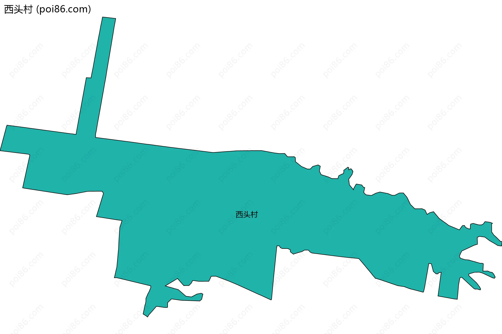 西头村边界地图