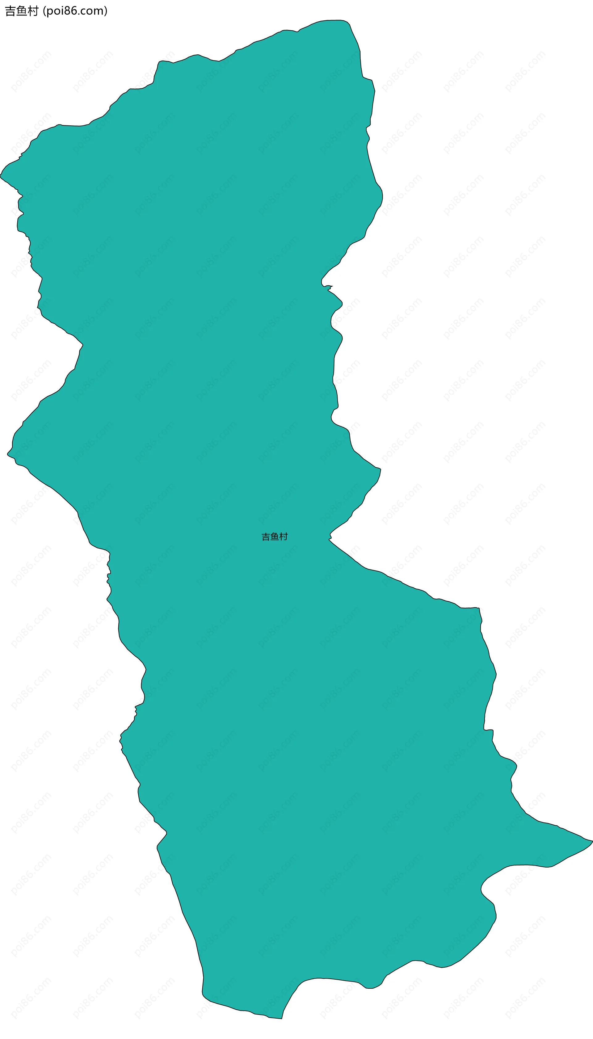 吉鱼村边界地图