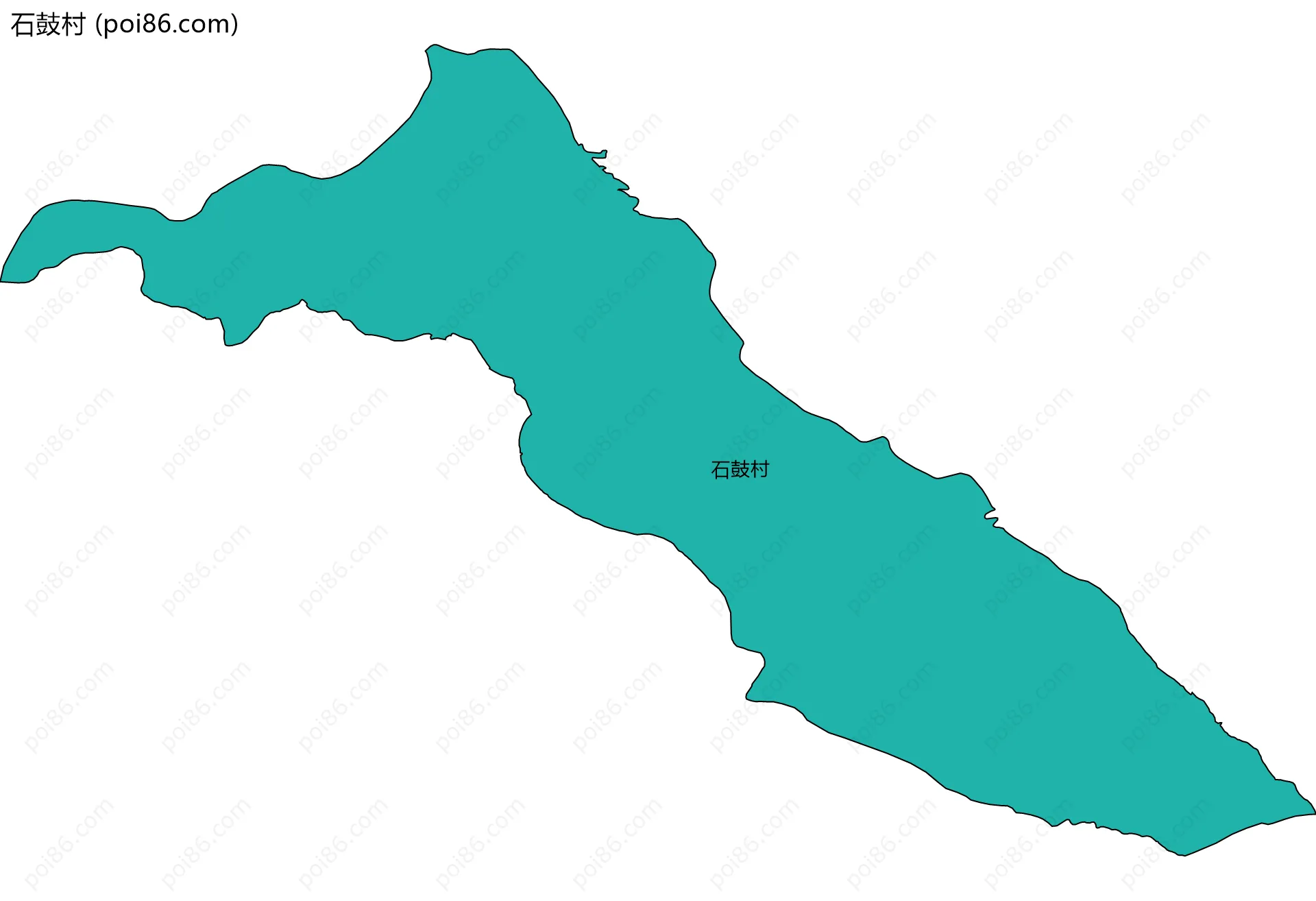 石鼓村边界地图