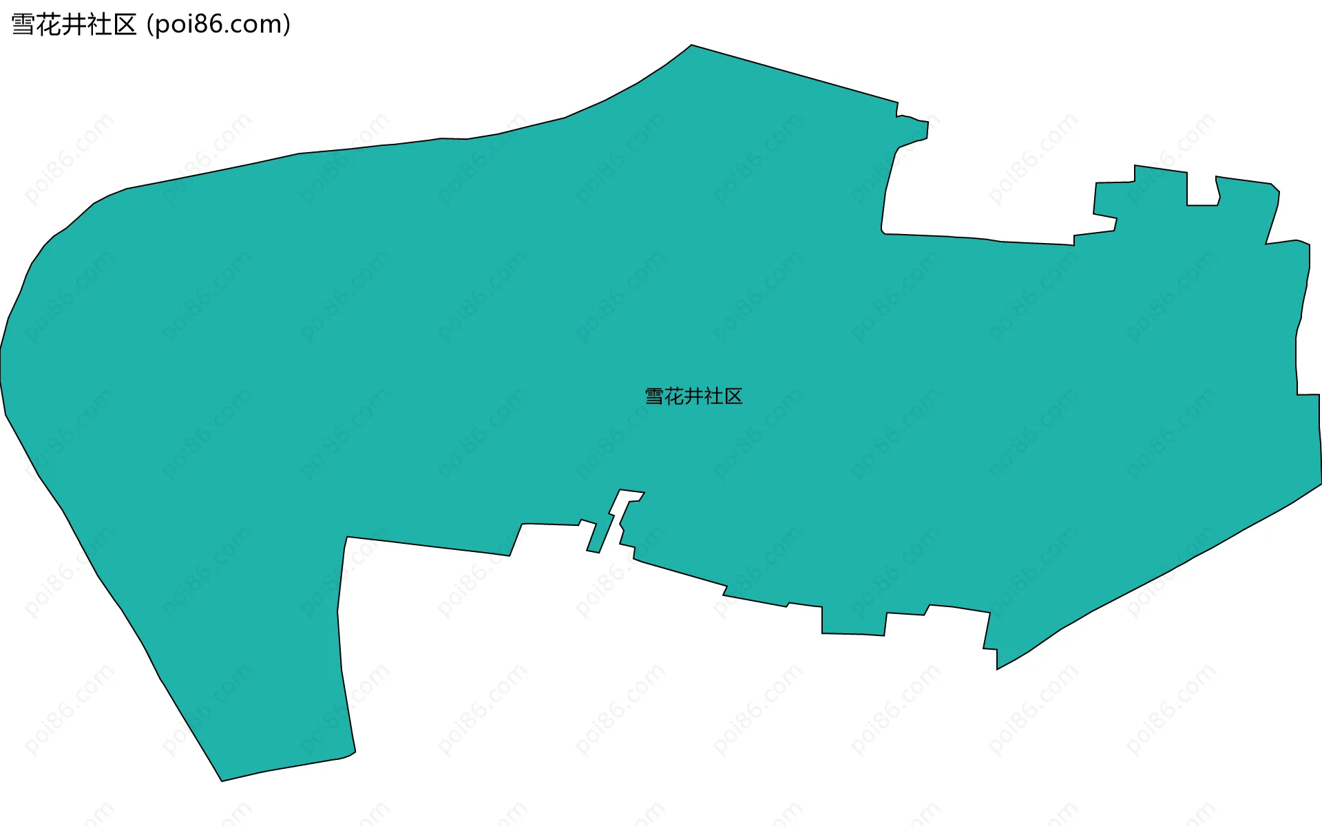 雪花井社区边界地图