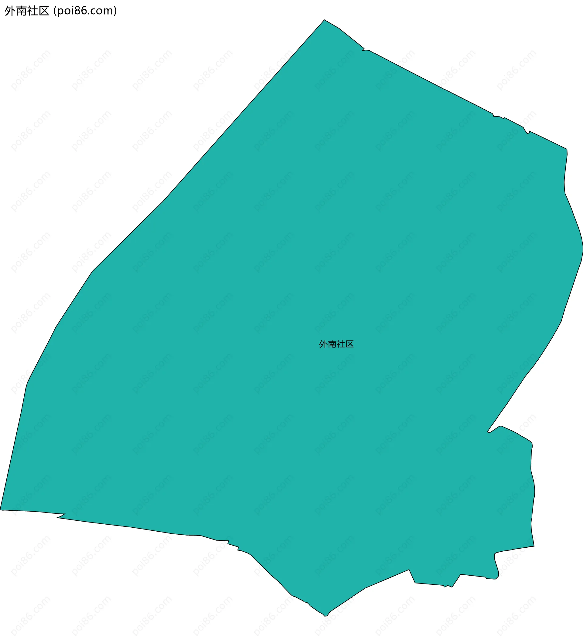 外南社区边界地图