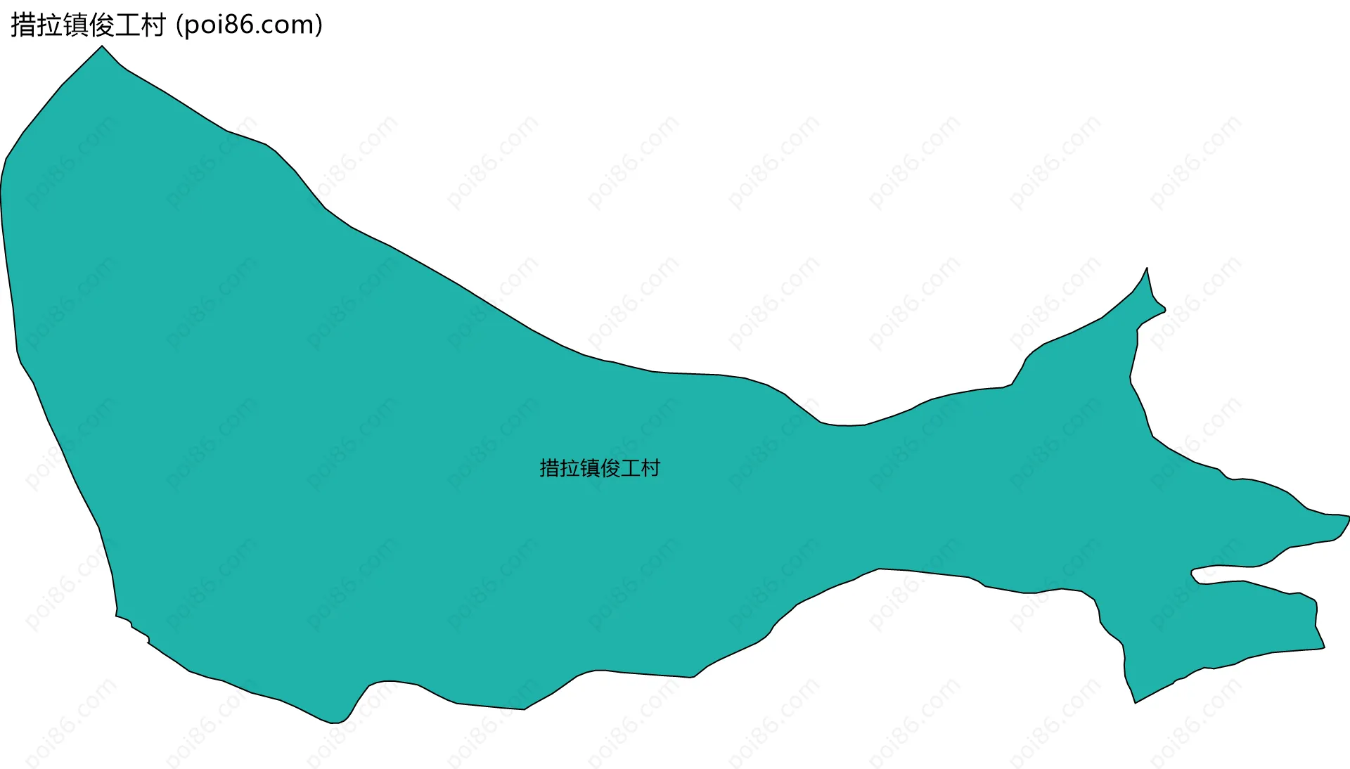 措拉镇俊工村边界地图
