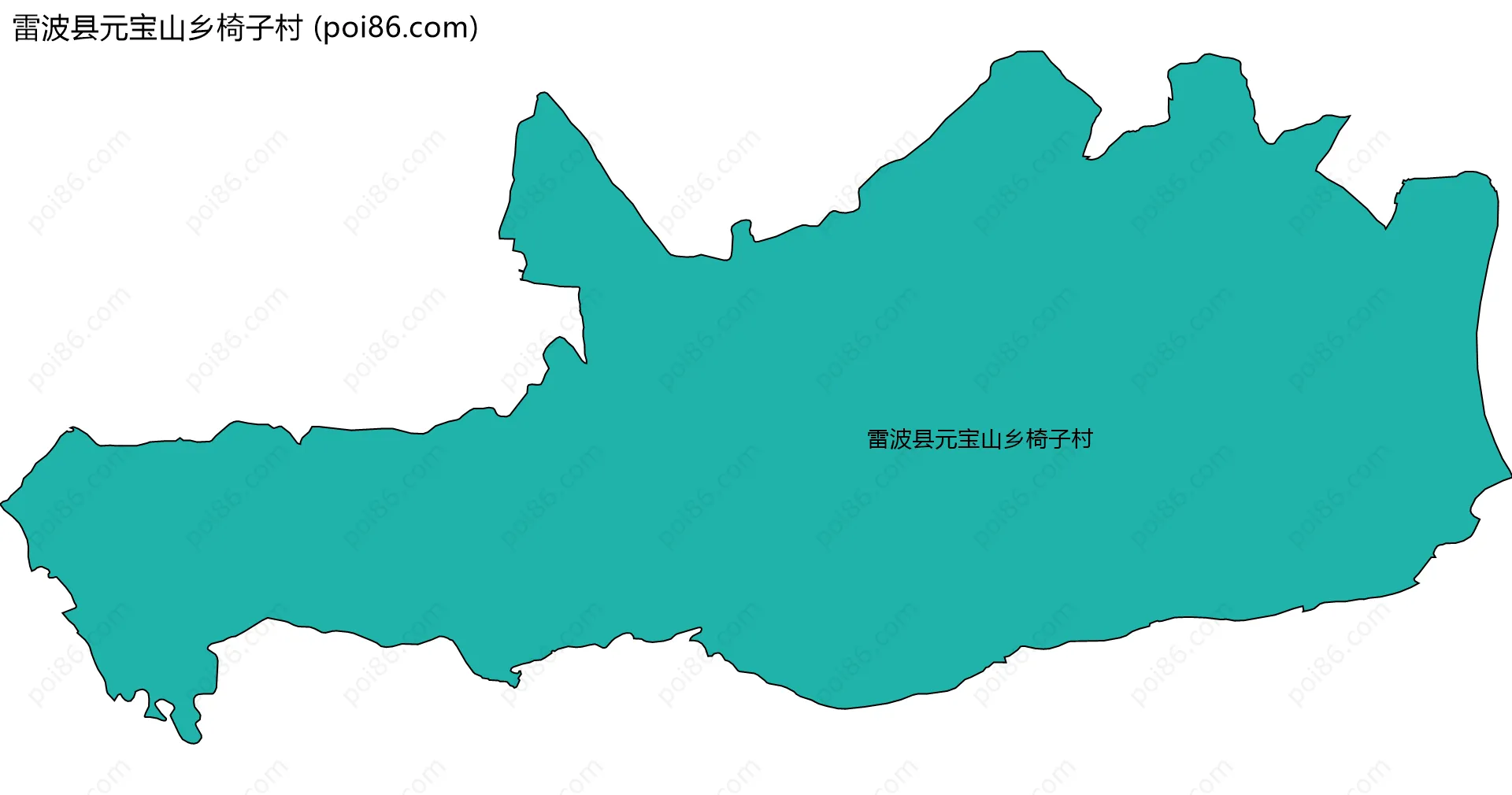 雷波县元宝山乡椅子村边界地图