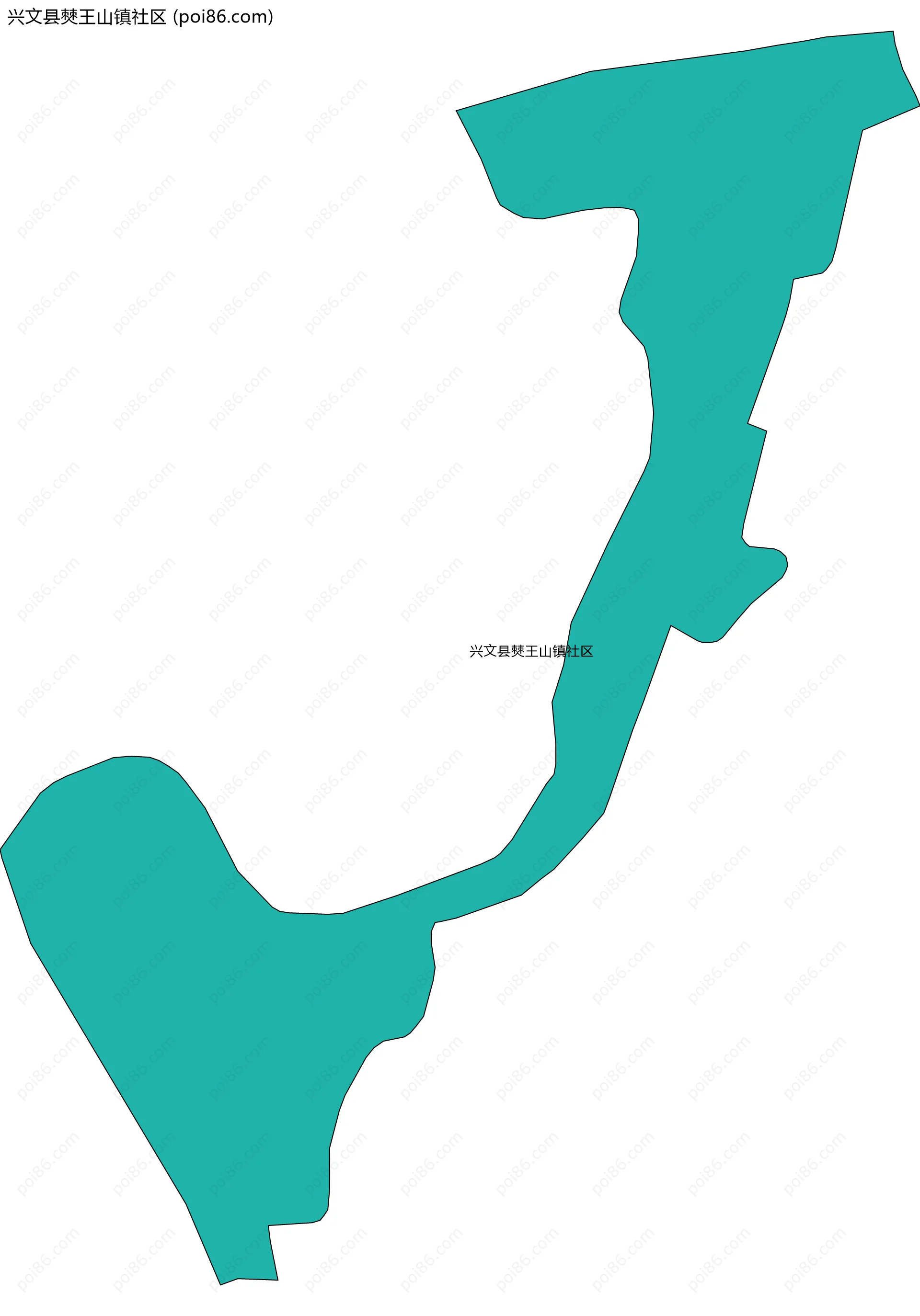兴文县僰王山镇社区边界地图