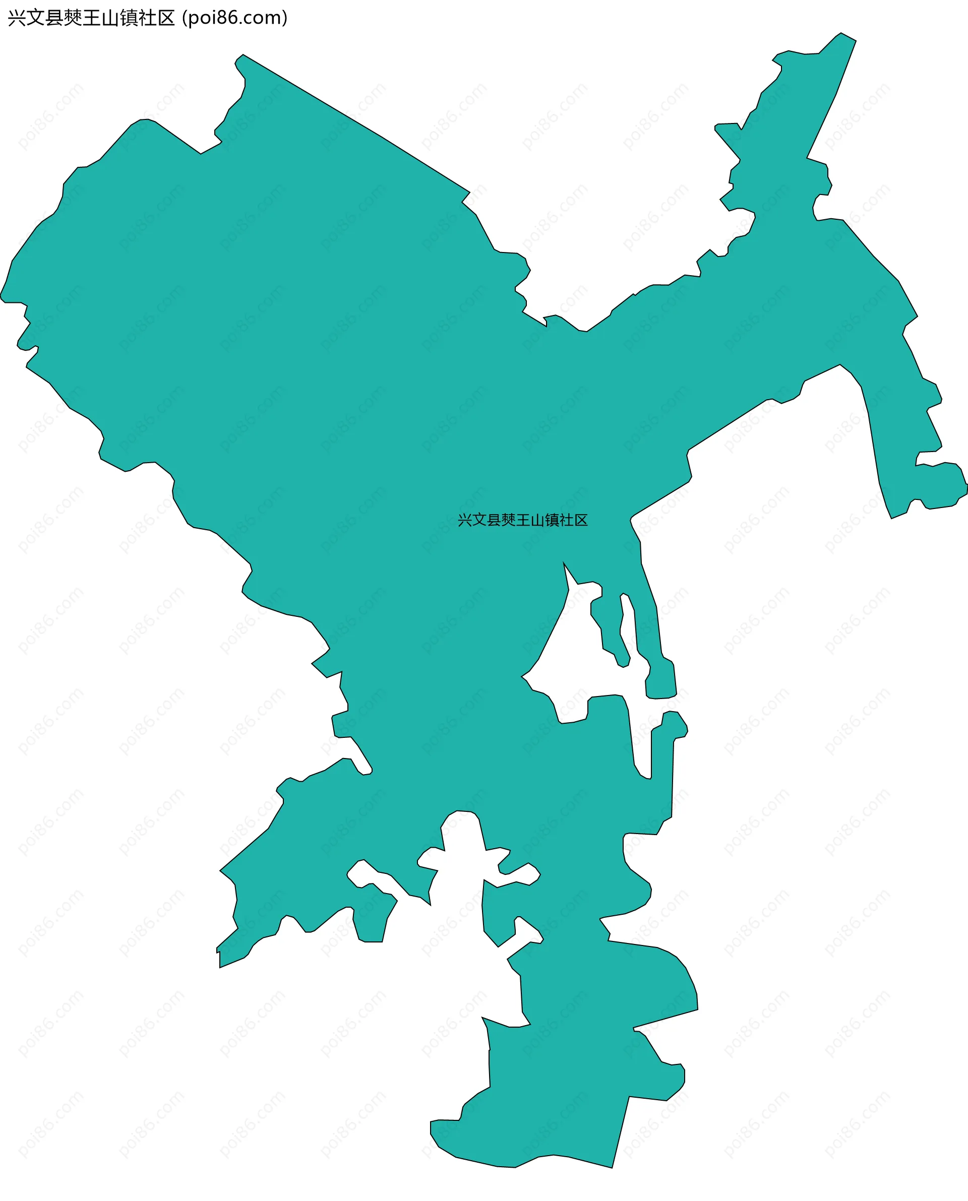 兴文县僰王山镇社区边界地图