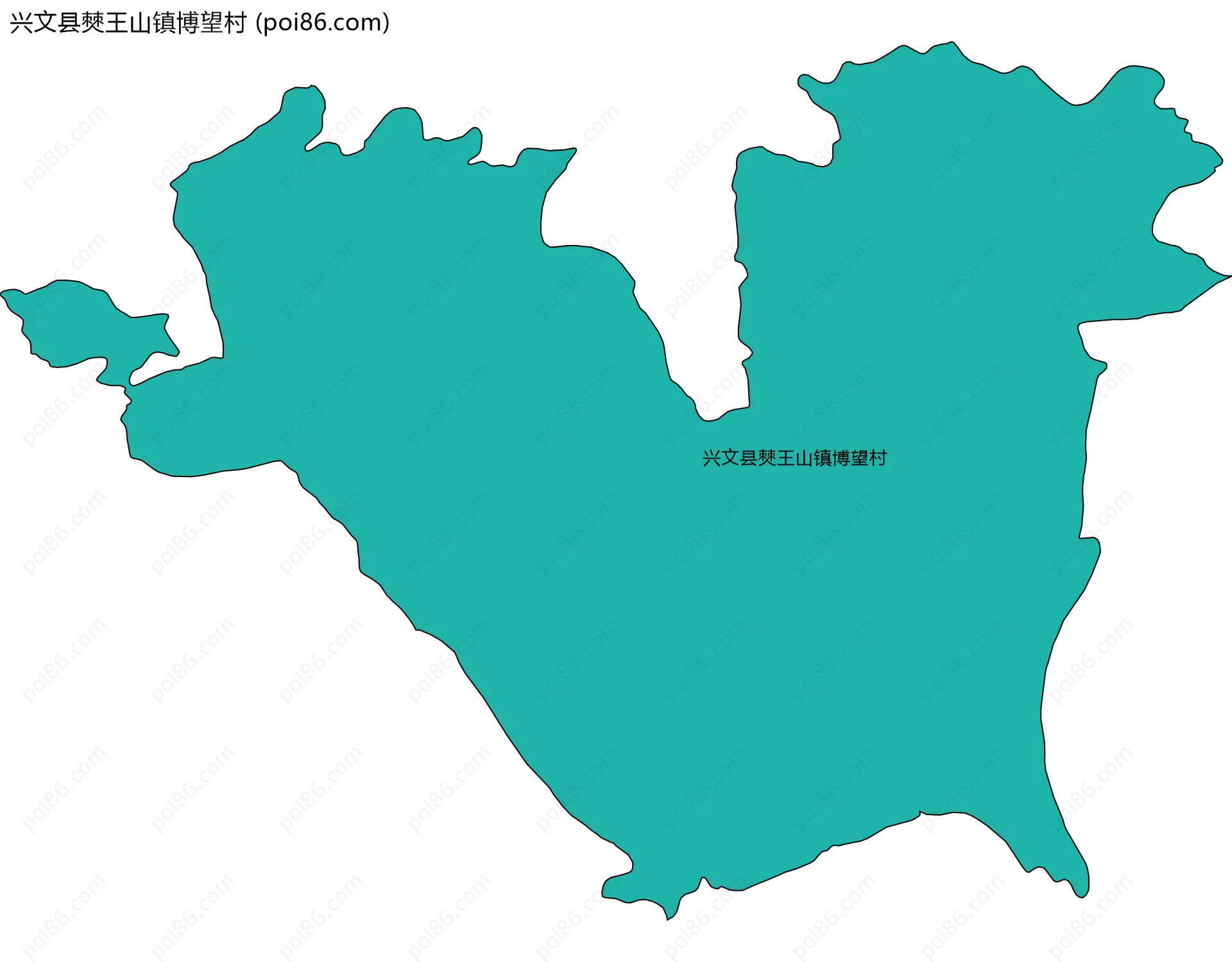 兴文县僰王山镇博望村边界地图