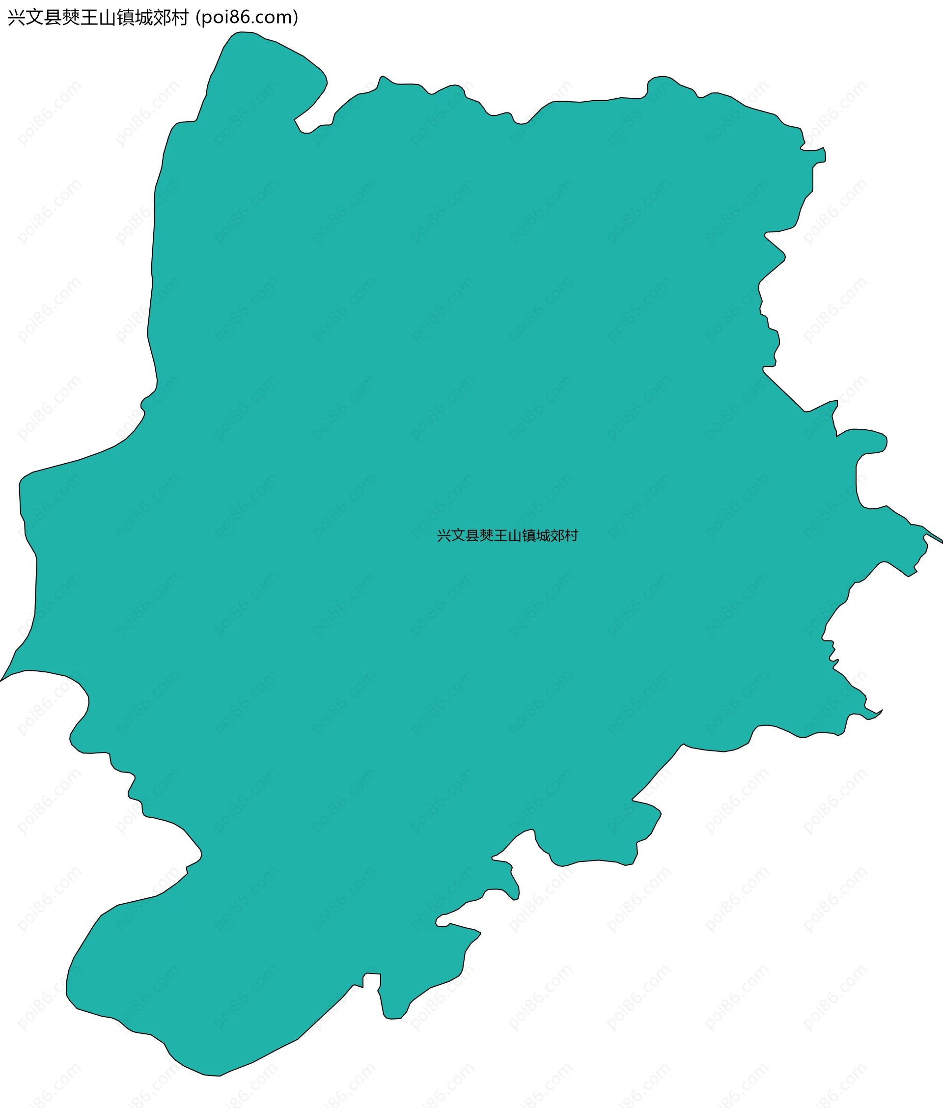 兴文县僰王山镇城郊村边界地图
