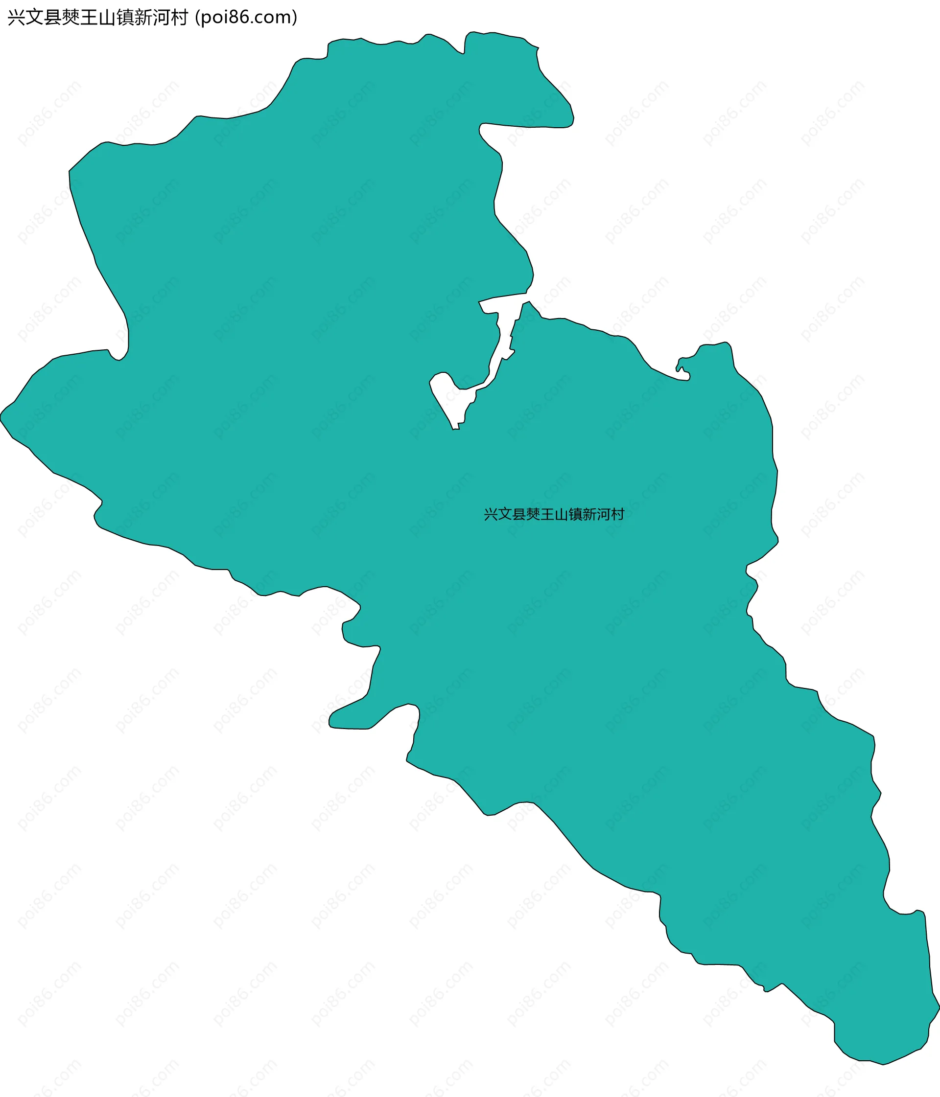 兴文县僰王山镇新河村边界地图