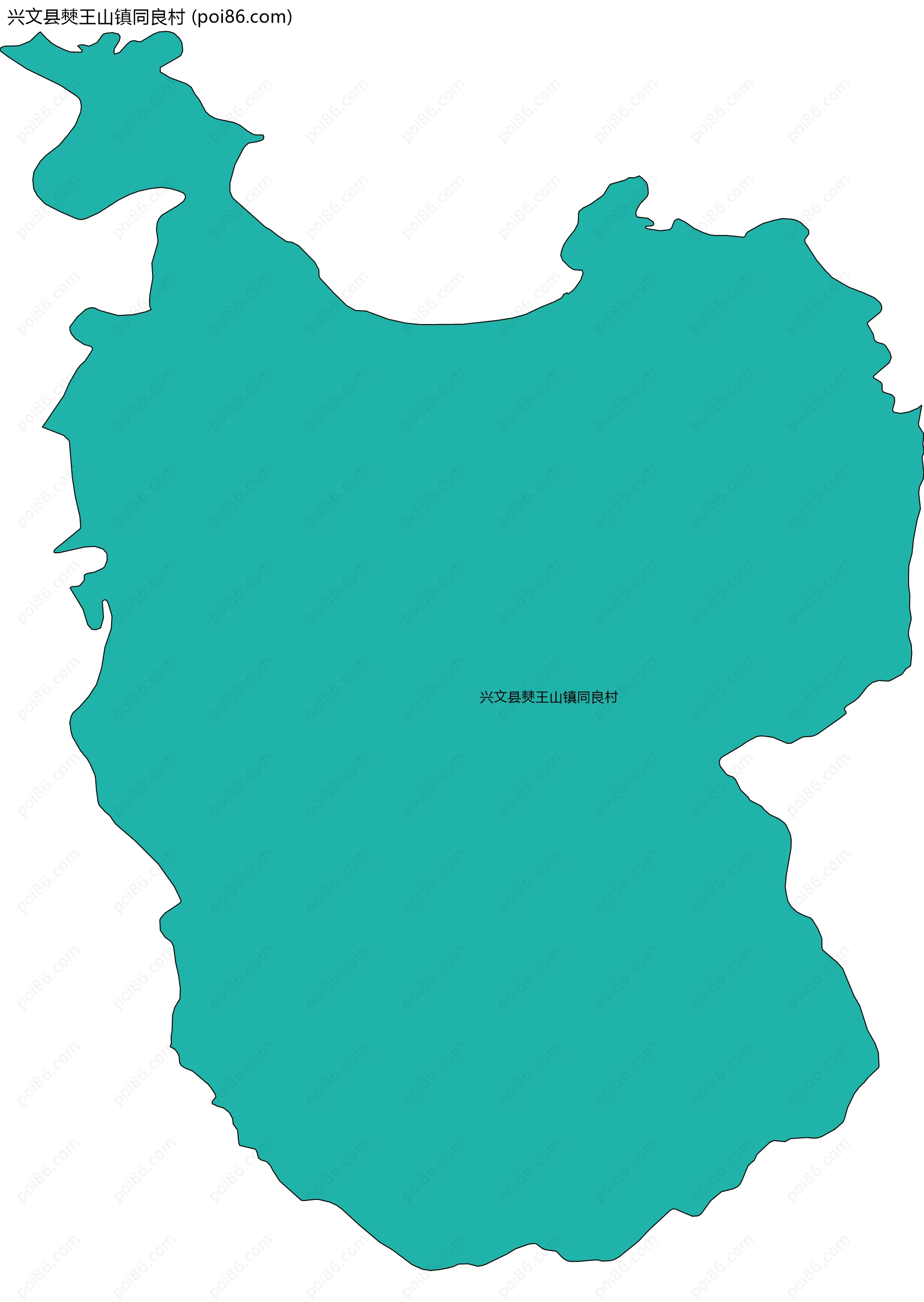 兴文县僰王山镇同良村边界地图