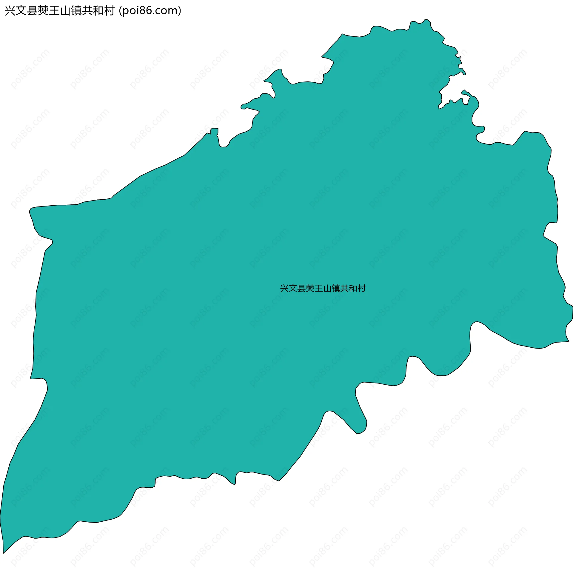 兴文县僰王山镇共和村边界地图