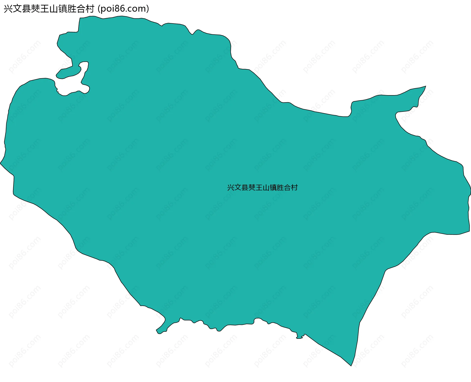 兴文县僰王山镇胜合村边界地图
