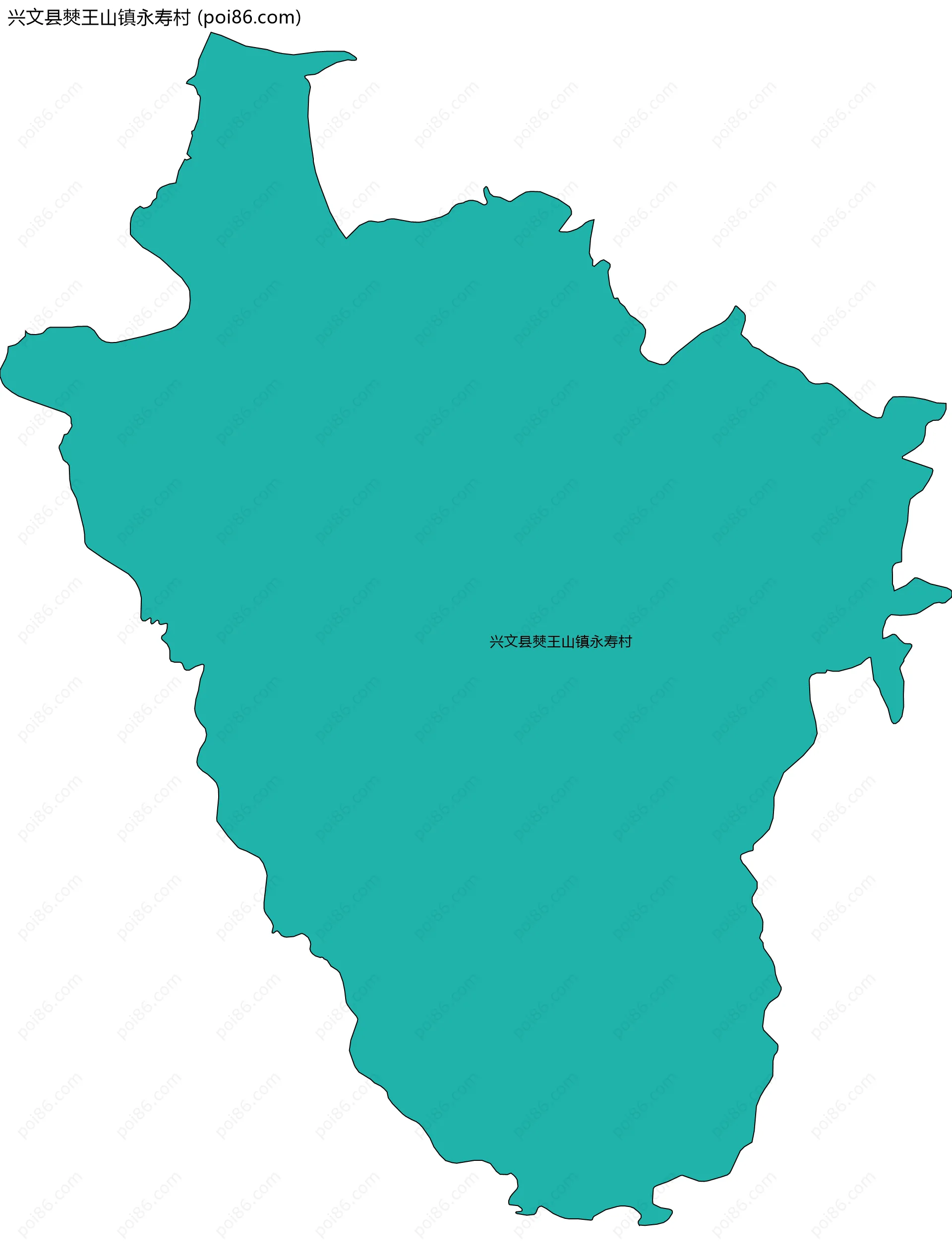 兴文县僰王山镇永寿村边界地图