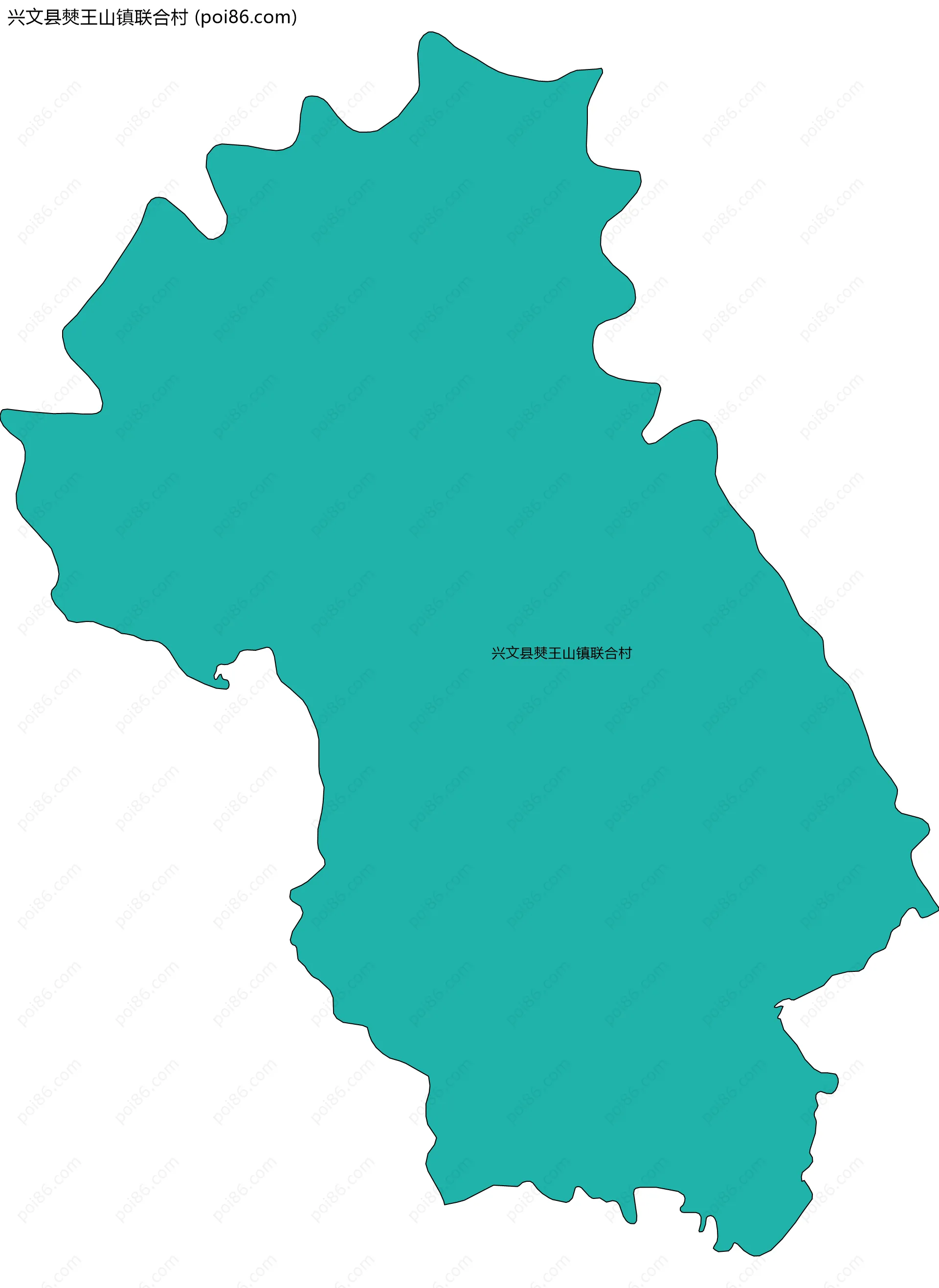 兴文县僰王山镇联合村边界地图