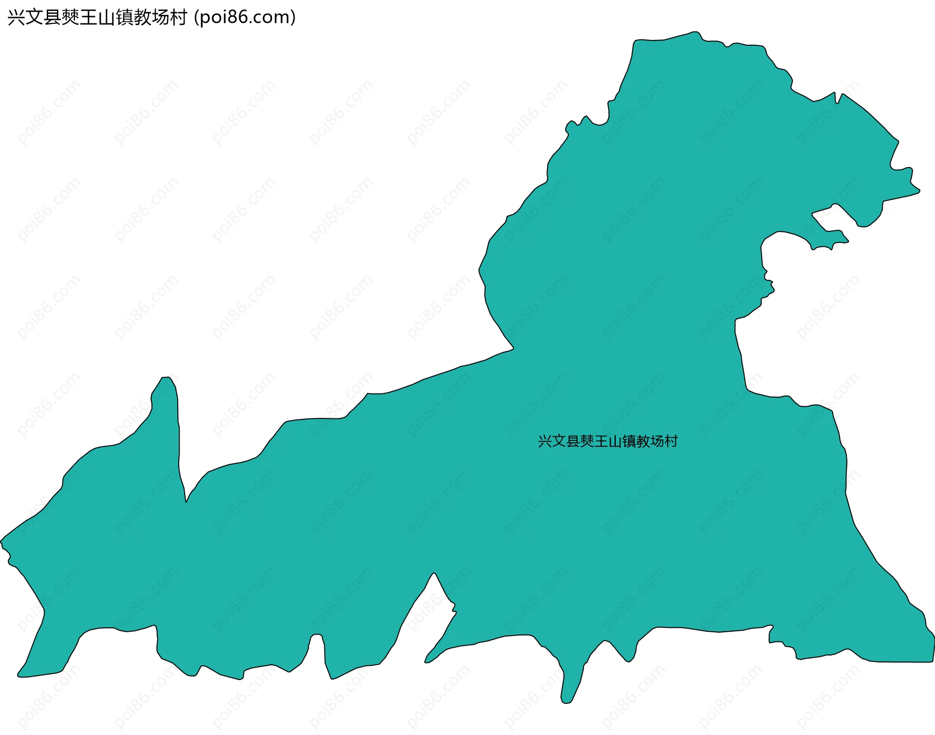 兴文县僰王山镇教场村边界地图