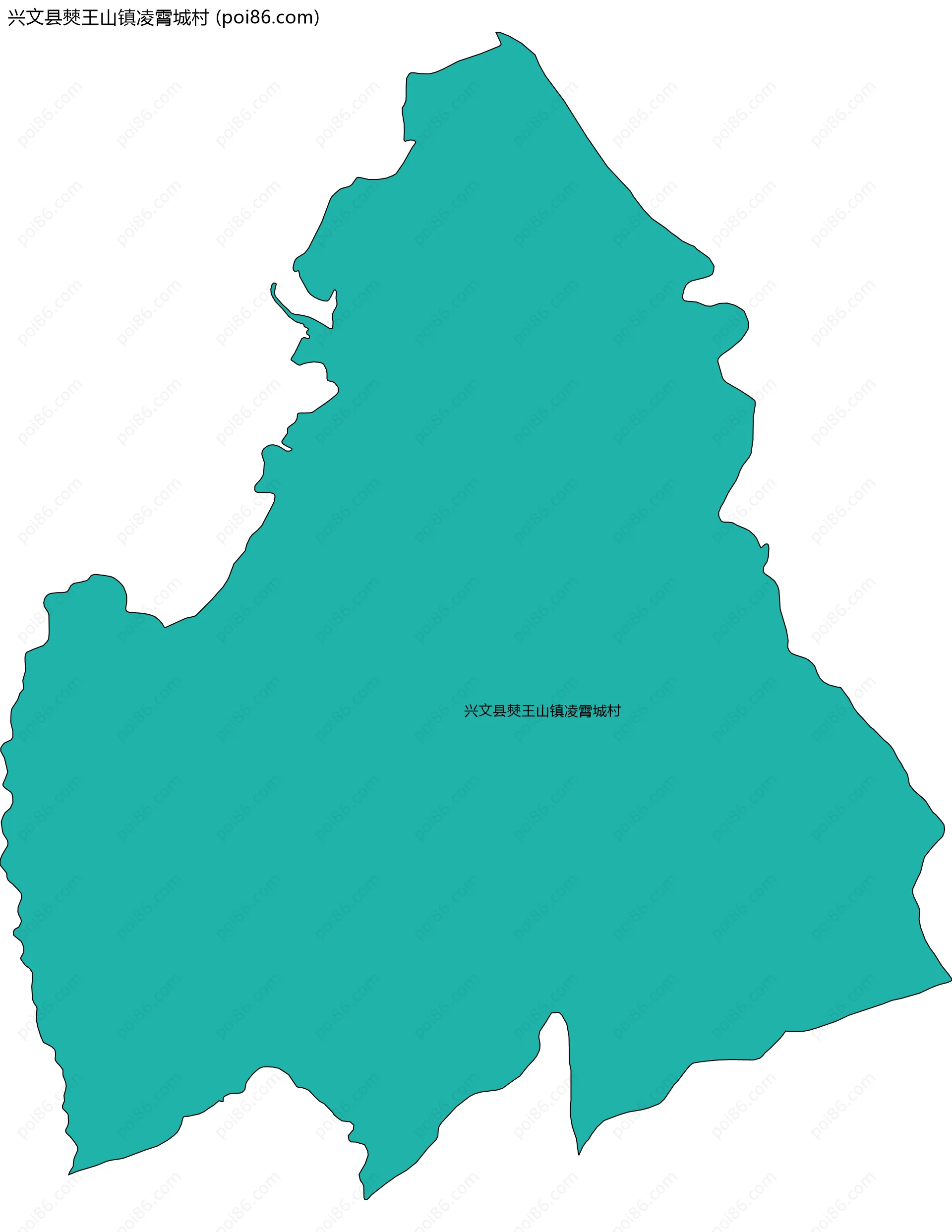 兴文县僰王山镇凌霄城村边界地图