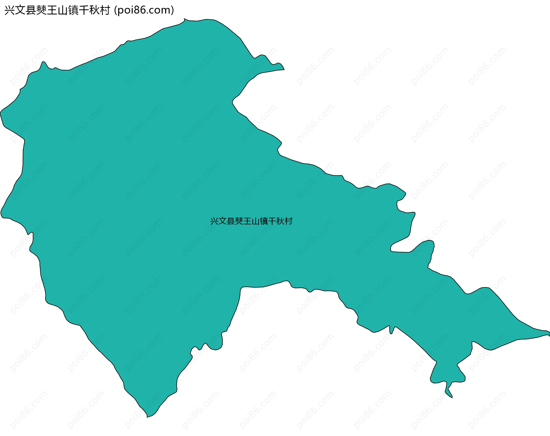兴文县僰王山镇千秋村边界地图