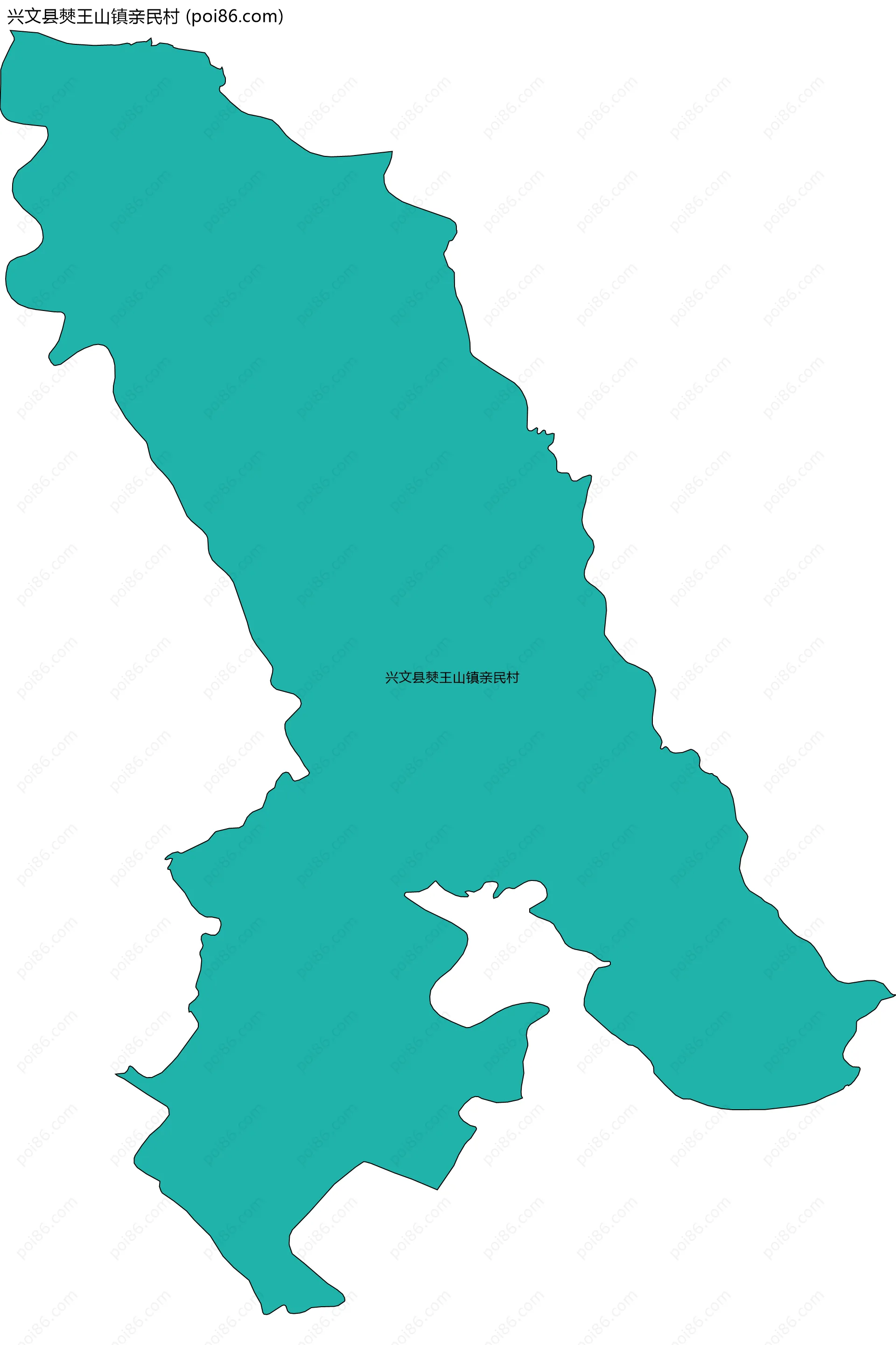 兴文县僰王山镇亲民村边界地图