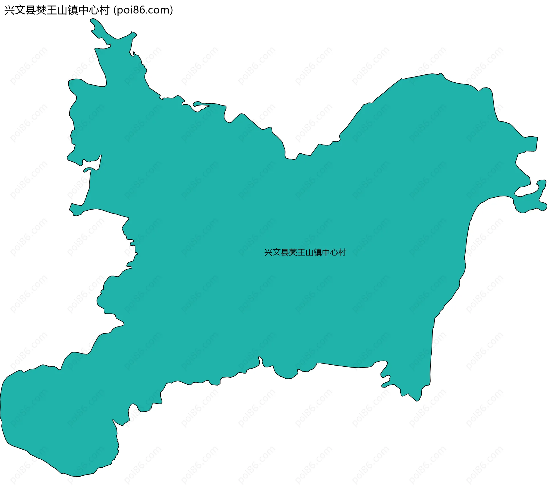 兴文县僰王山镇中心村边界地图