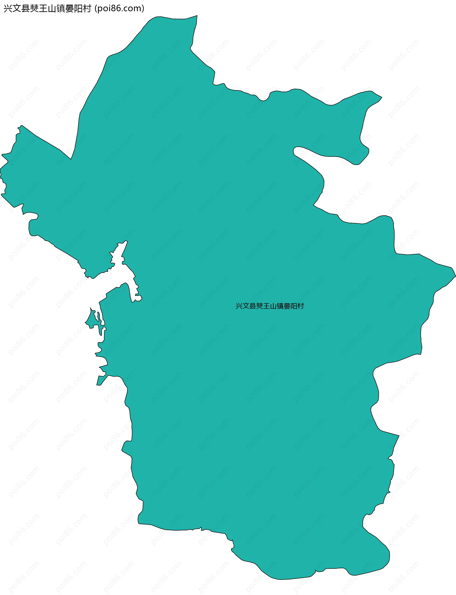 兴文县僰王山镇晏阳村边界地图