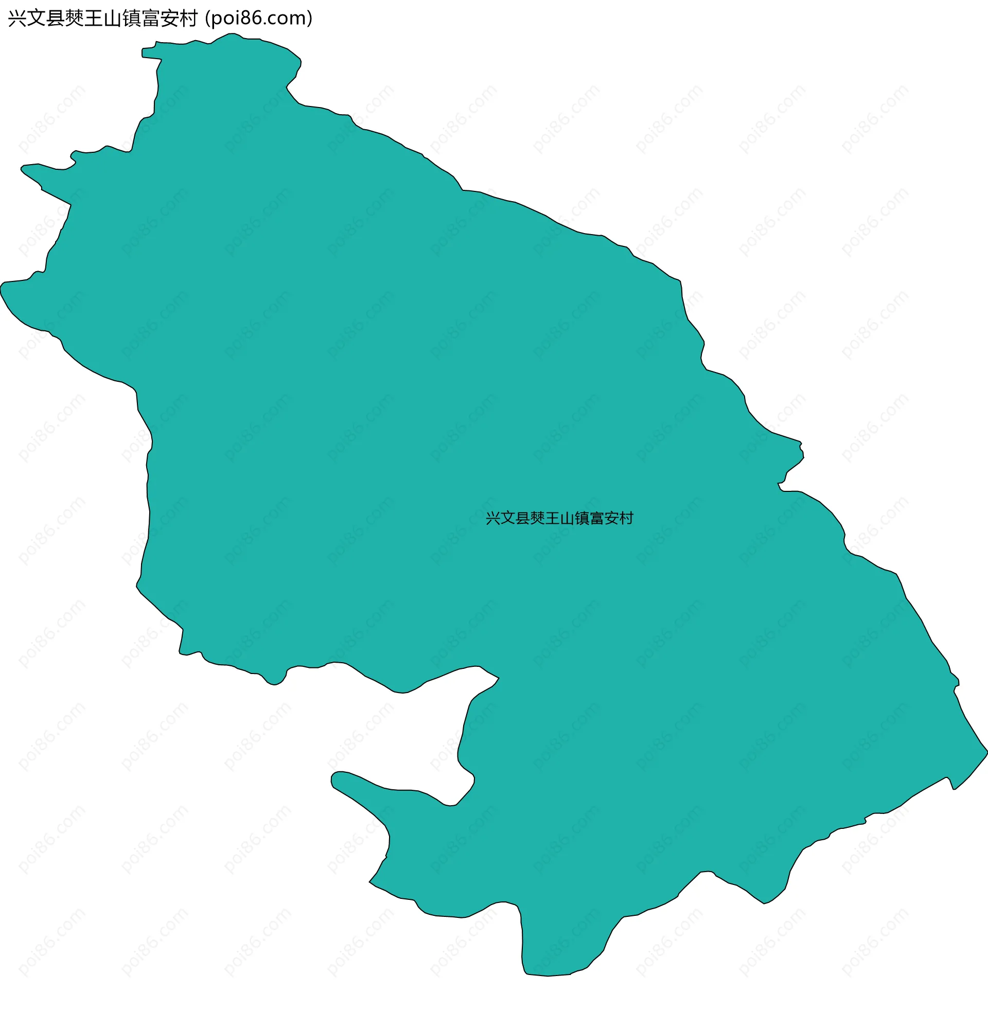 兴文县僰王山镇富安村边界地图