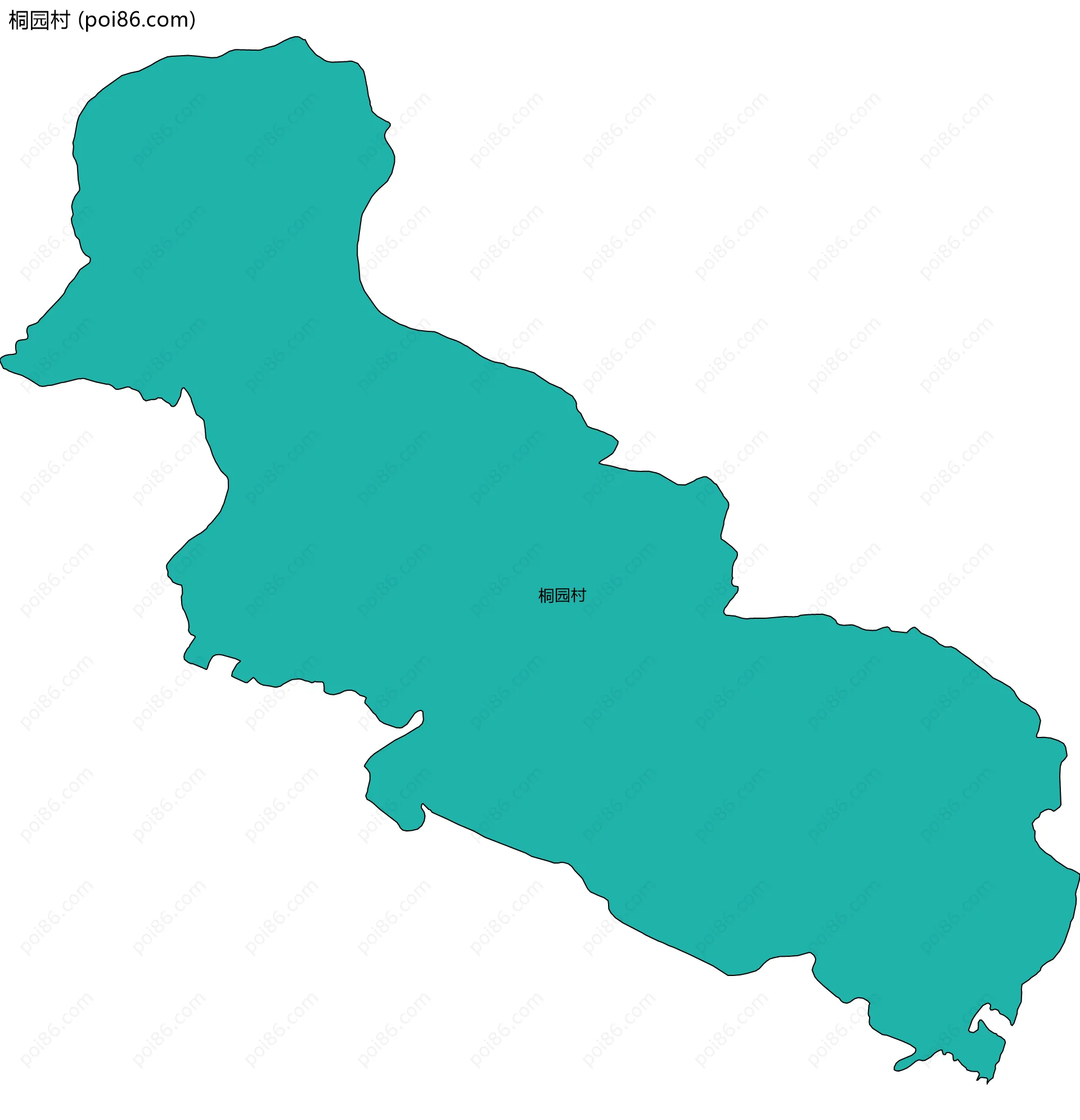 桐园村边界地图