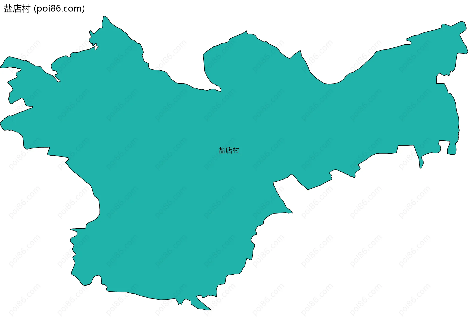 盐店村边界地图