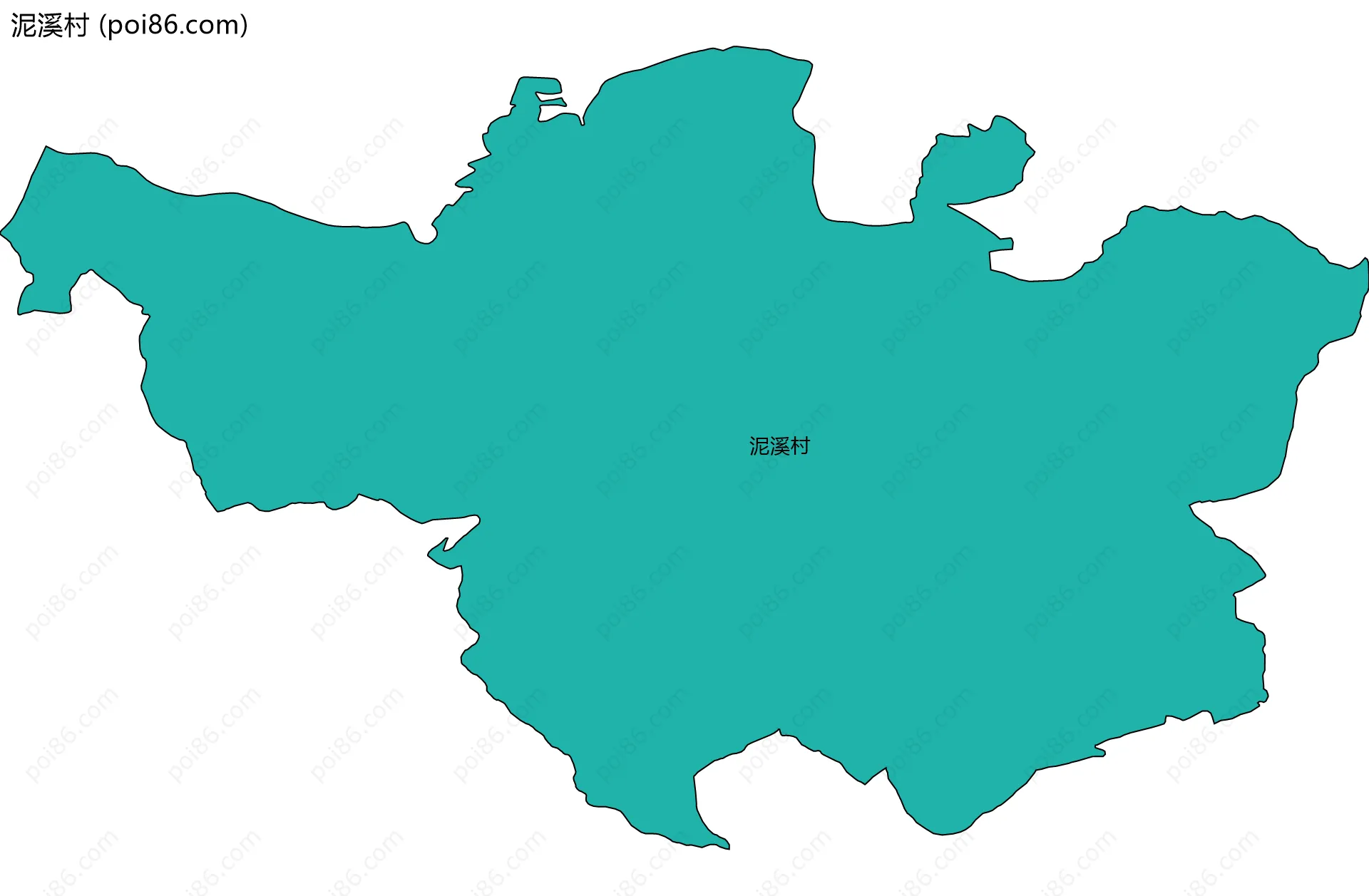 泥溪村边界地图