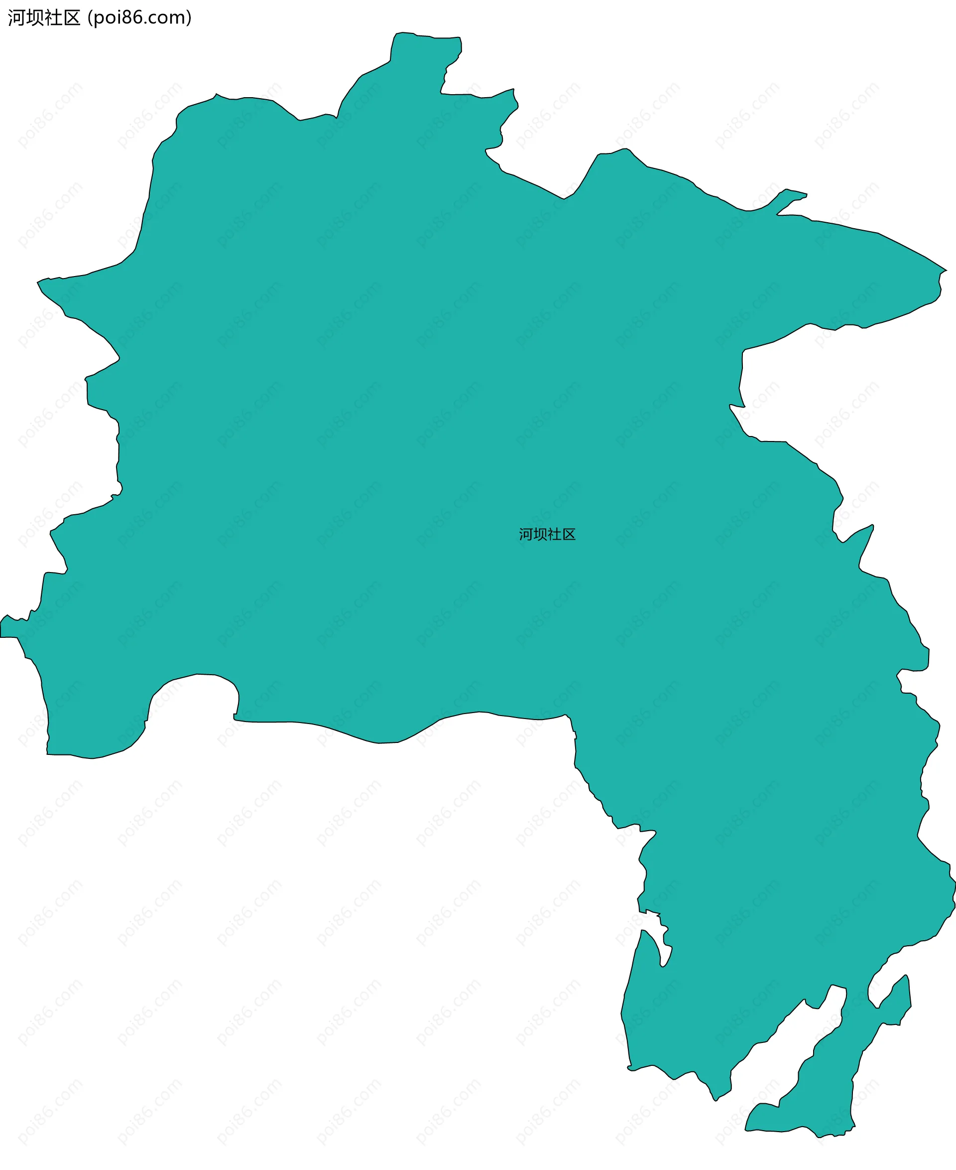 河坝社区边界地图